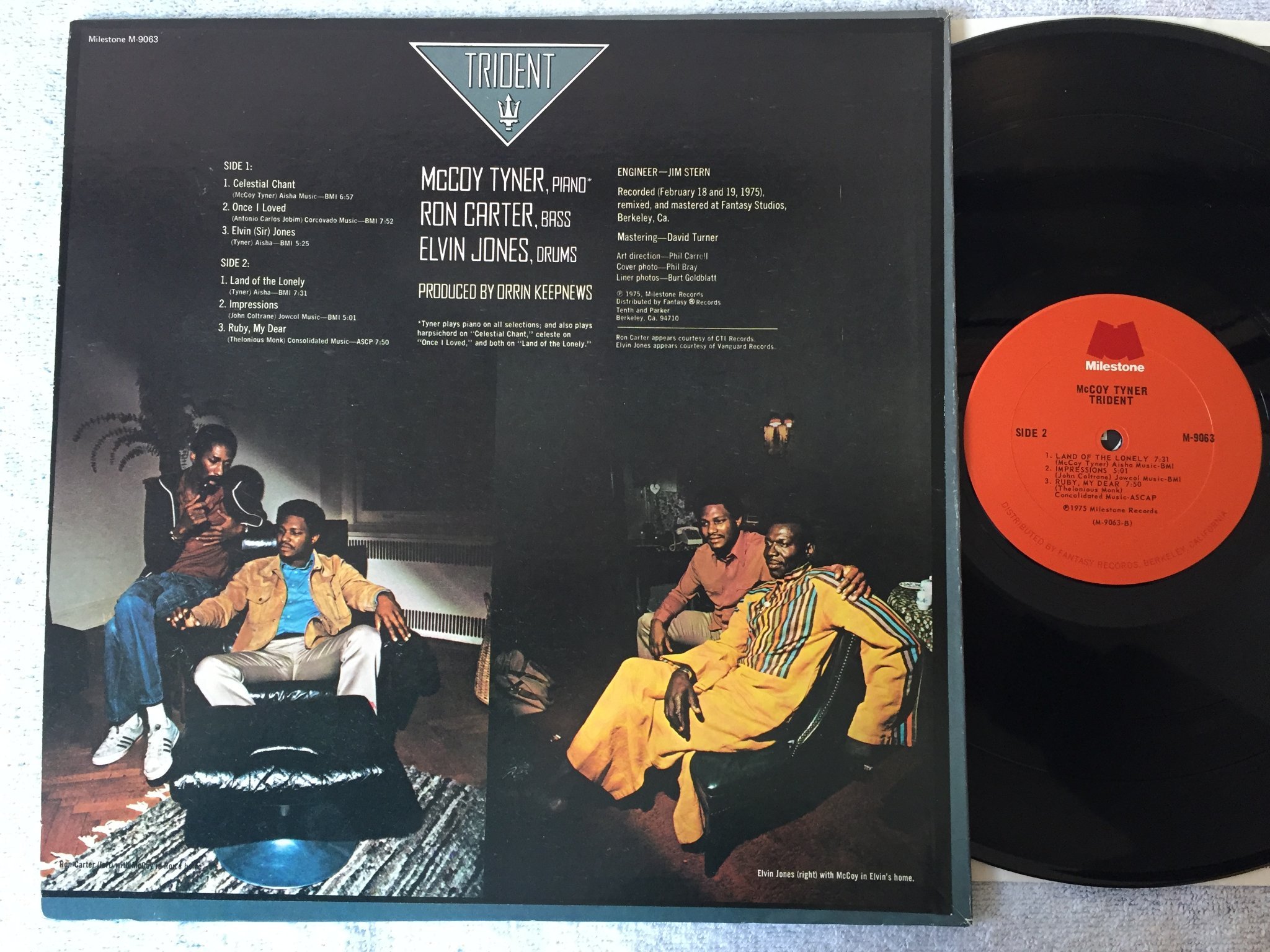 Omslagsbild för skivan McCOY TYNER trident LP -75 US MILESTONE M-9063