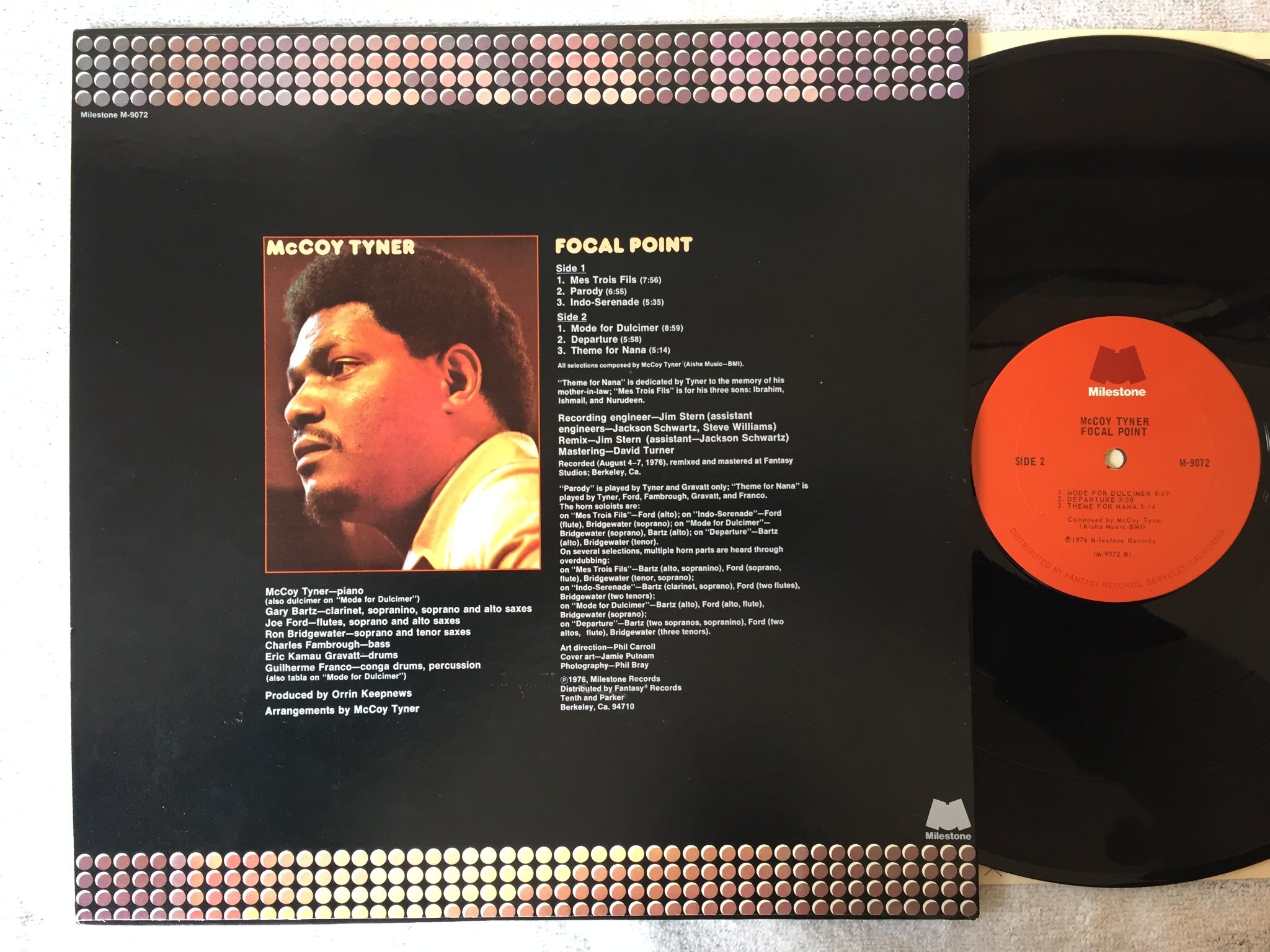 Omslagsbild för skivan McCOY TYNER focal point LP -76 US MILESTONE M-9072