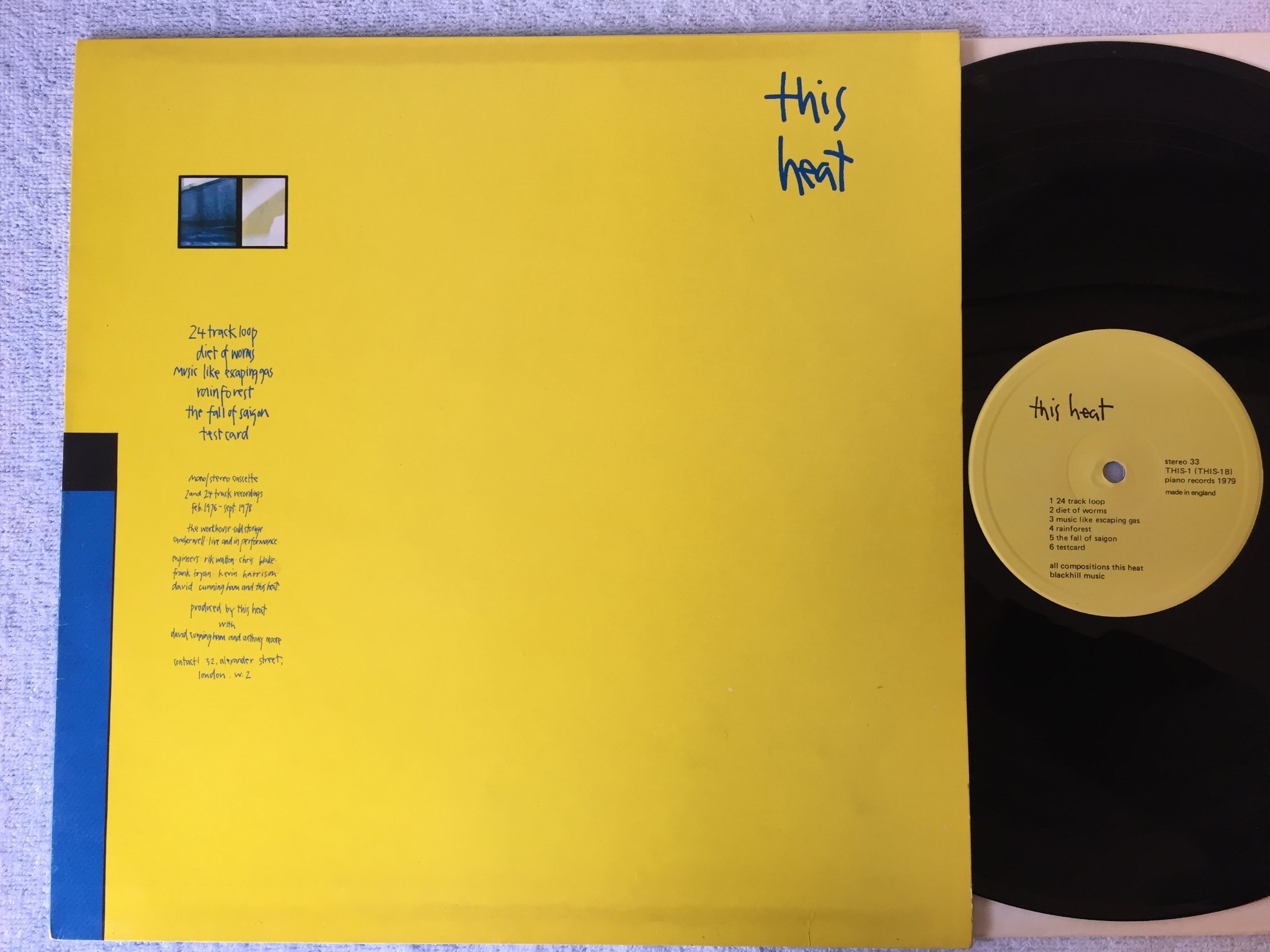 Omslagsbild för skivan THIS HEAT s/t LP -79 UK PIANO THIS-1 post-punk ELECTRONIC rare ! ! ! 