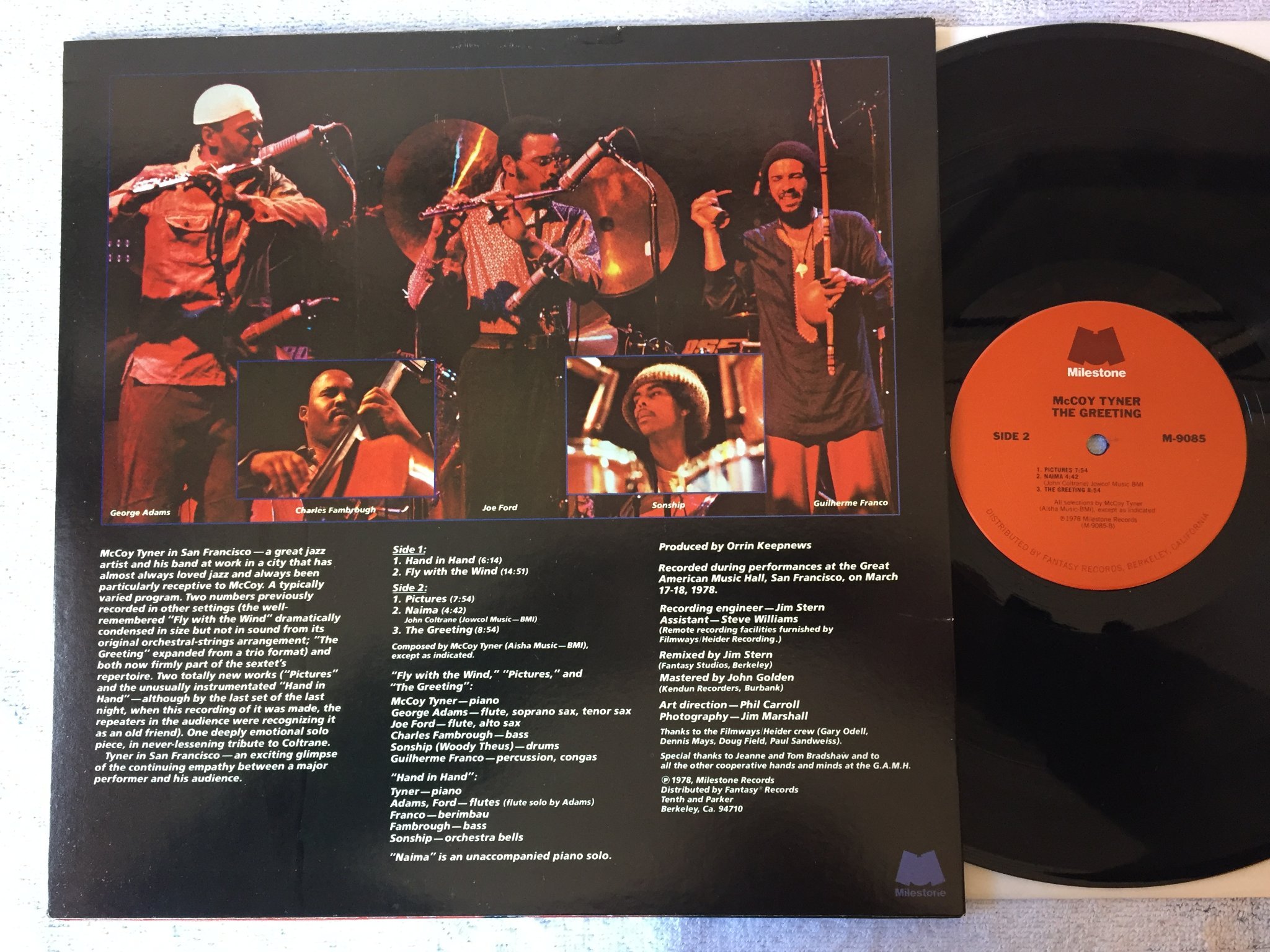 Omslagsbild för skivan McCOY TYNER the greeting LP -78 US MILESTONE M-9085