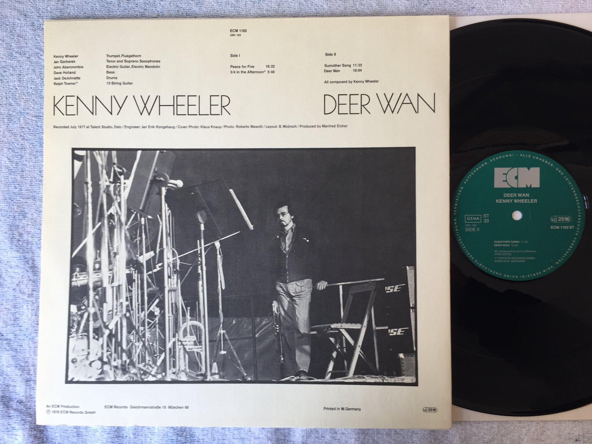 Omslagsbild för skivan KENNY WHEELER deer wan LP -78 Ger ECM 1102 ST 