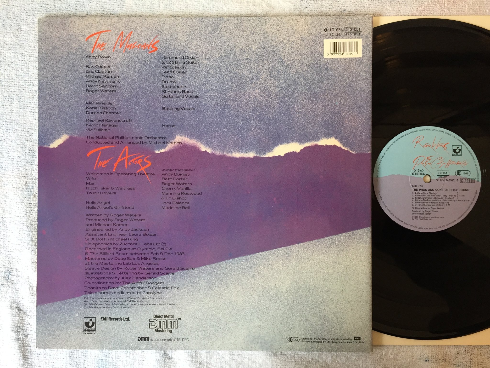 Omslagsbild för skivan ROGER WATERS The Pros And Cons Of Hitch Hiking LP -84 HARVEST 064 2401051