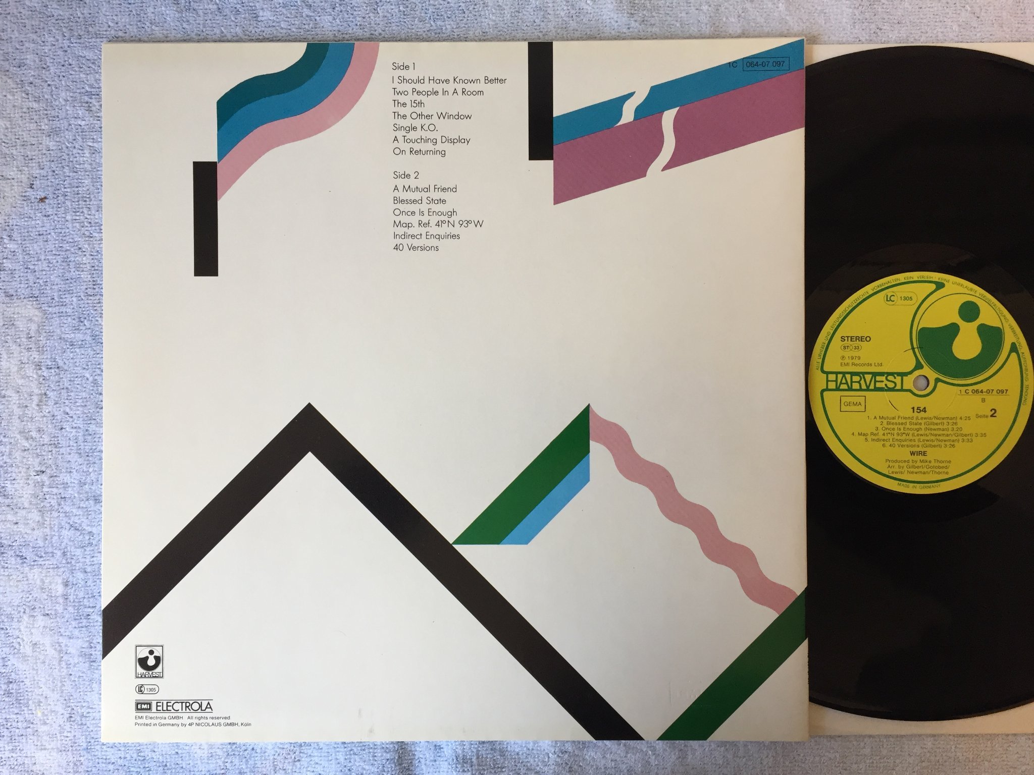 Omslagsbild för skivan WIRE 154 LP -79 Ger HARVEST 1C 064-07 097 