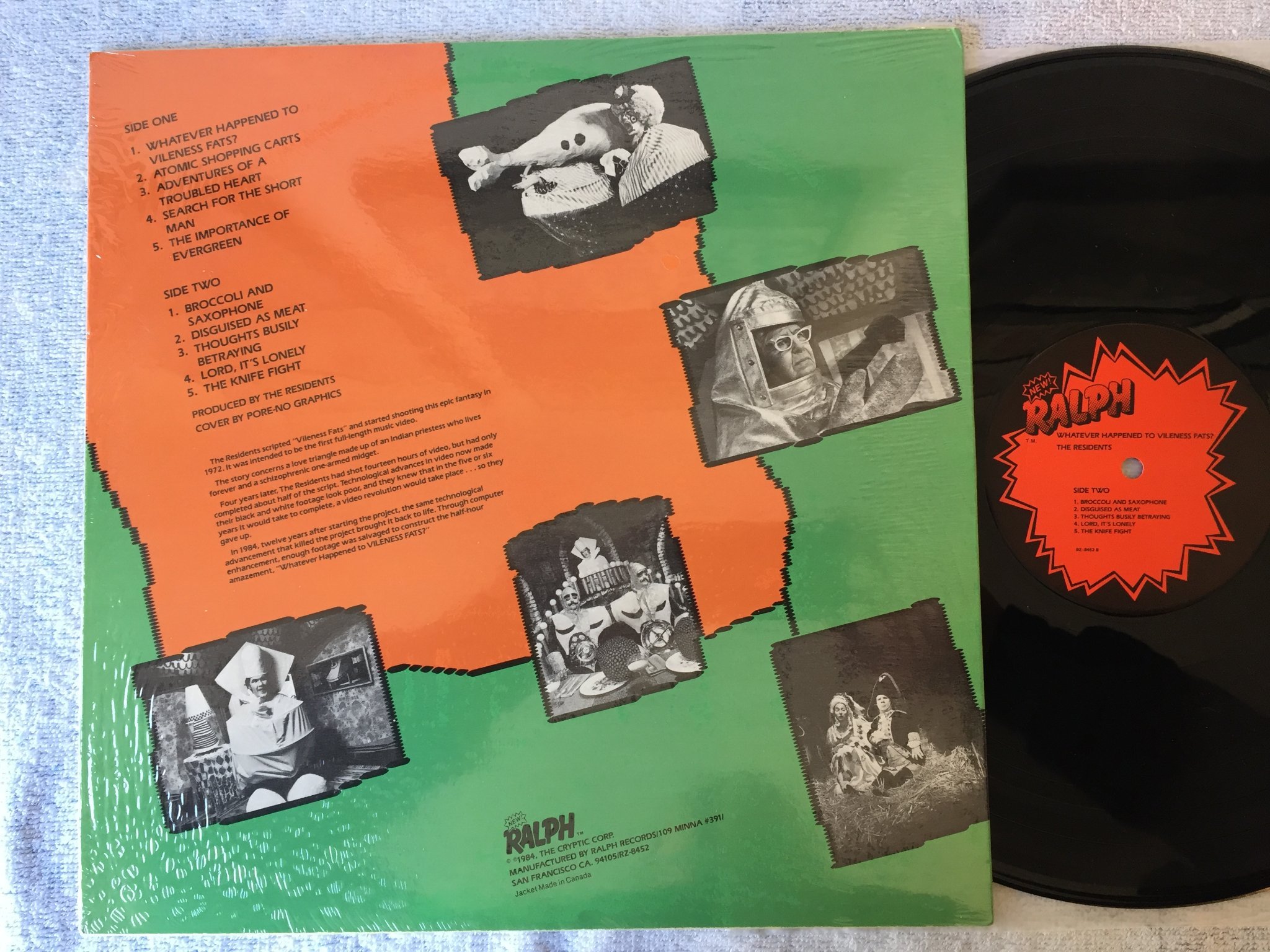 Omslagsbild för skivan THE RESIDENTS Whatever Happened To Vileness Fats? LP -84 US RALPH RZ-8452