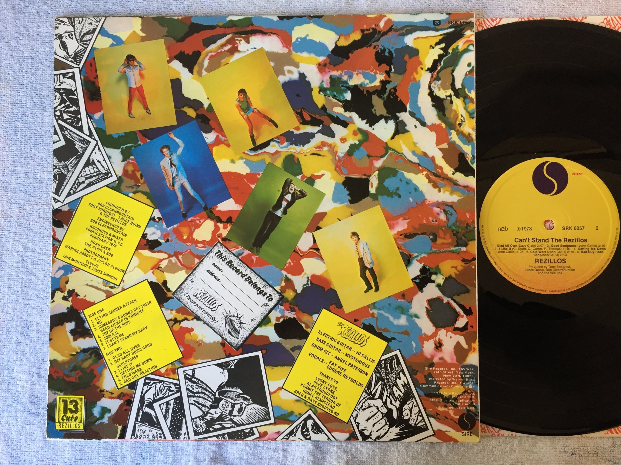 Omslagsbild för skivan REZILLOS Can't Stand The Rezillos LP -78 Swe SIRE SRK 6057