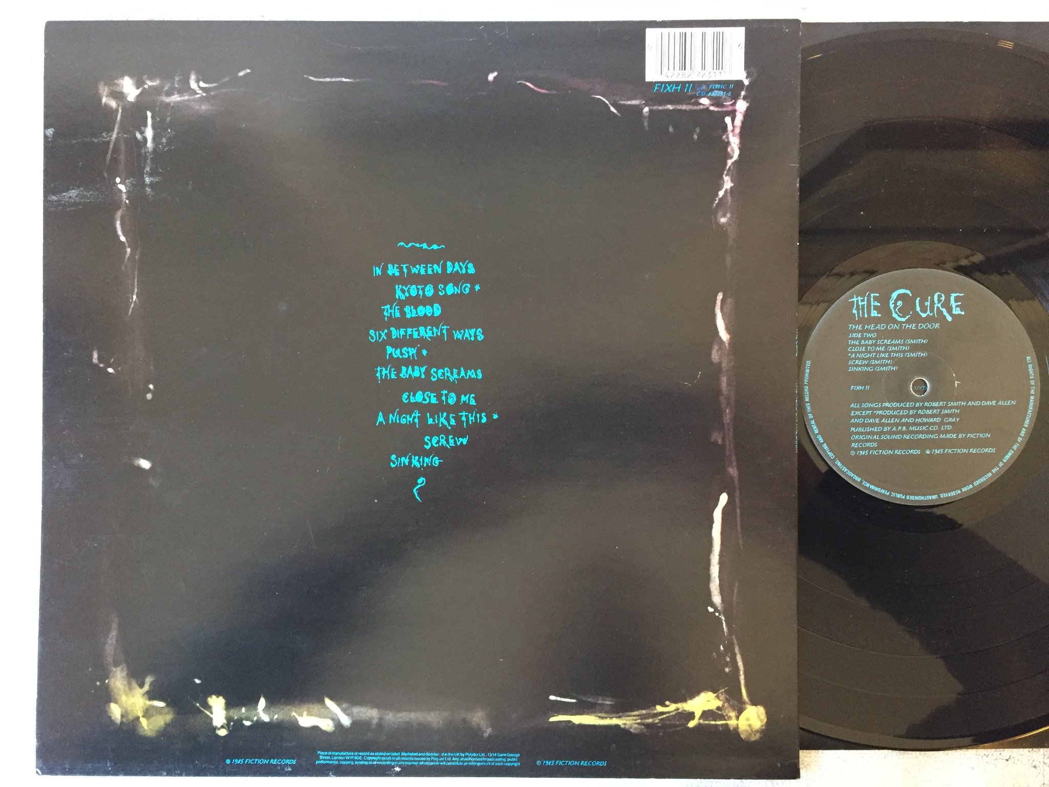 Omslagsbild för skivan THE CURE the head on door LP -85 FICTION FIXH 11