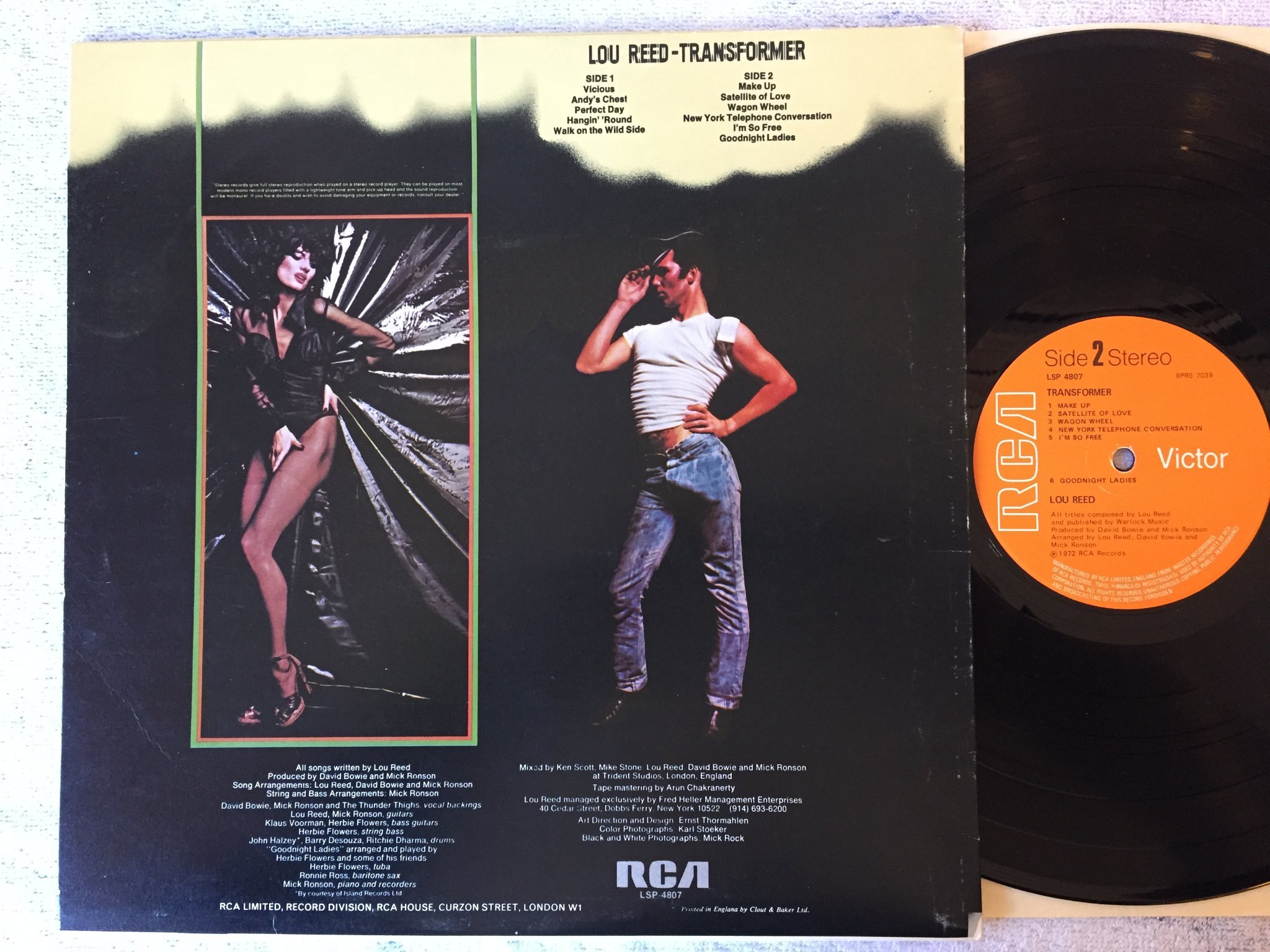 Omslagsbild för skivan LOU REED transformer LP -72 UK RCA LSP 4807