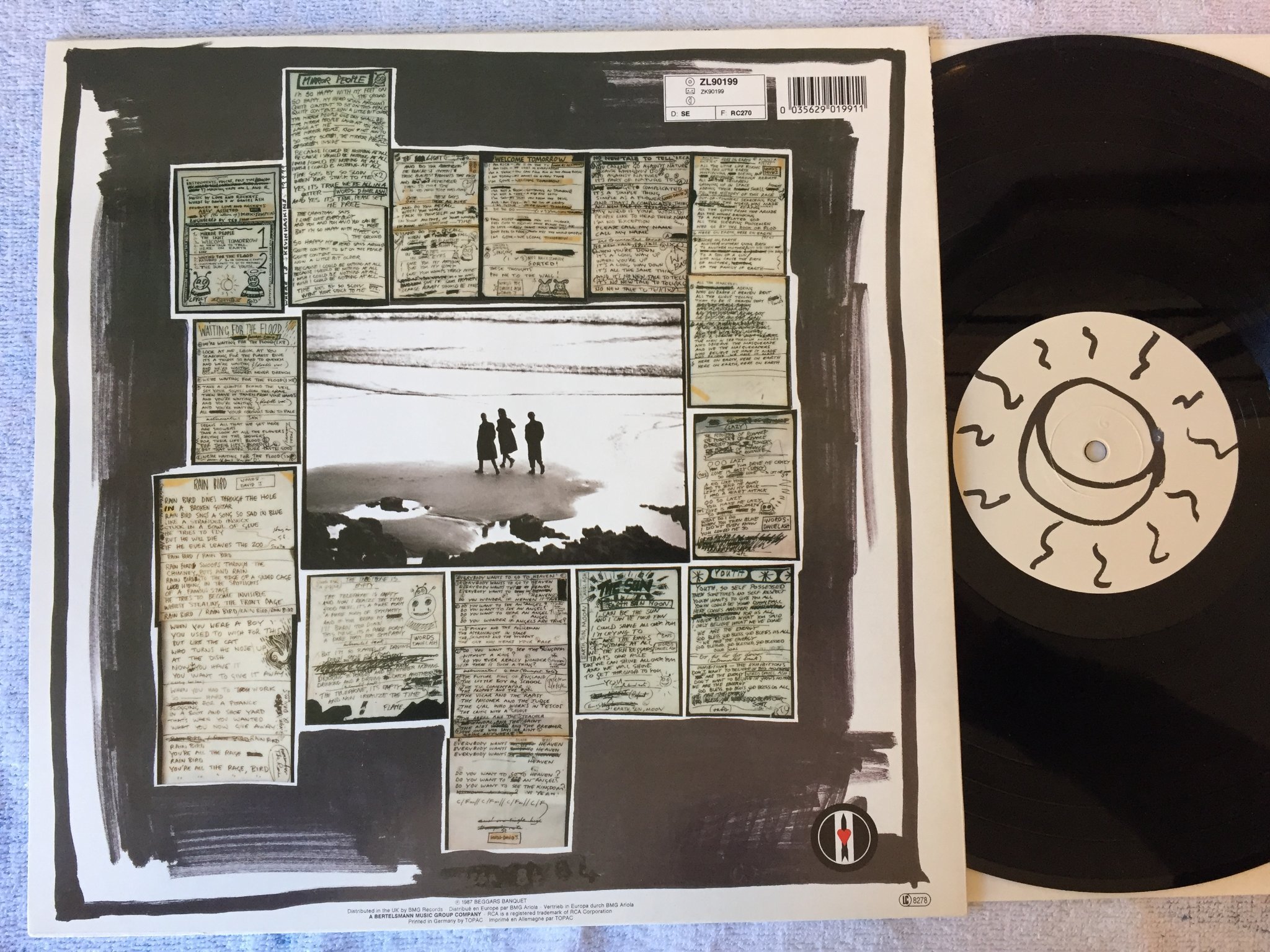 Omslagsbild för skivan LOVE AND ROCKETS earth sun moon LP -87 Ger RCA ZL 90199