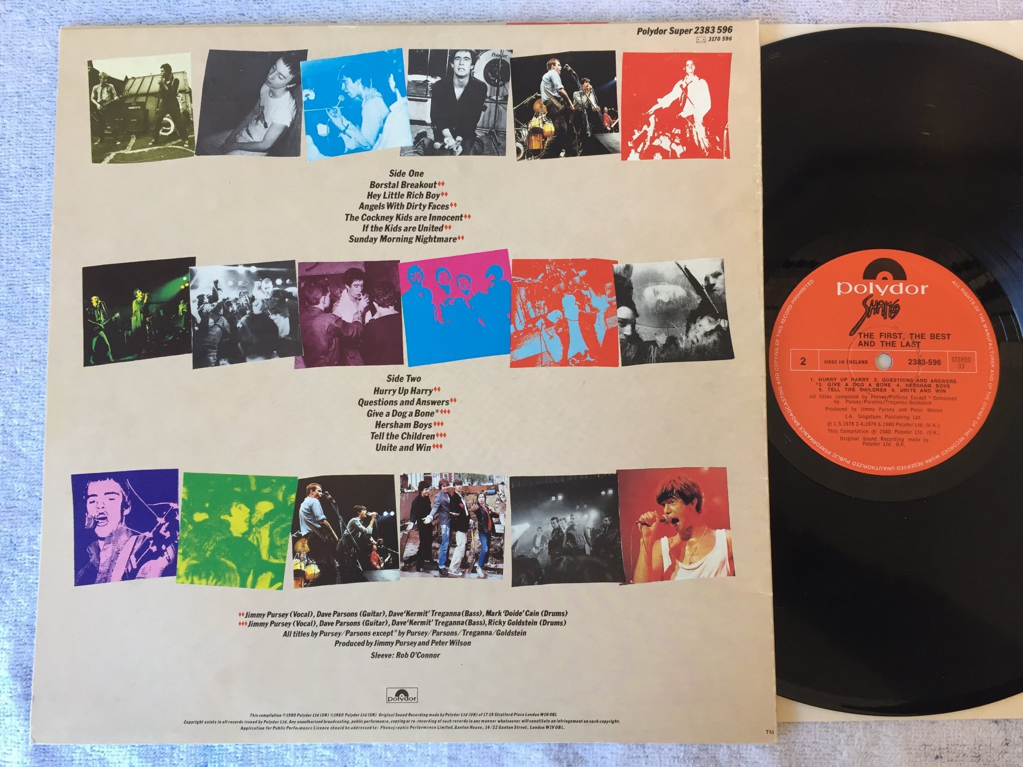 Omslagsbild för skivan SHAM 69 The First The Best And The Last LP -80 UK POLYDOR 2383-596