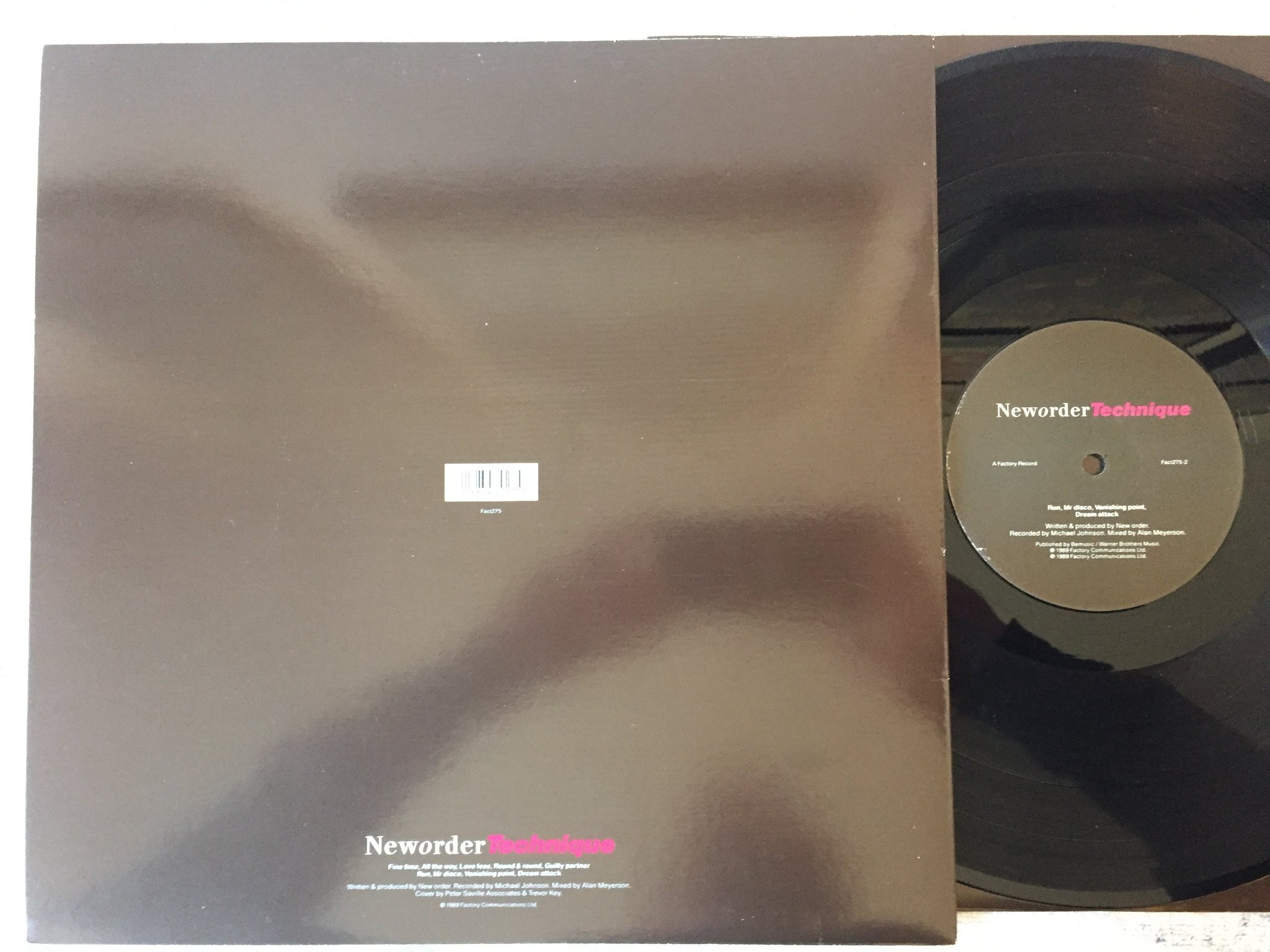 Omslagsbild för skivan NEW ORDER technique LP -89 FACTORY FAC 275