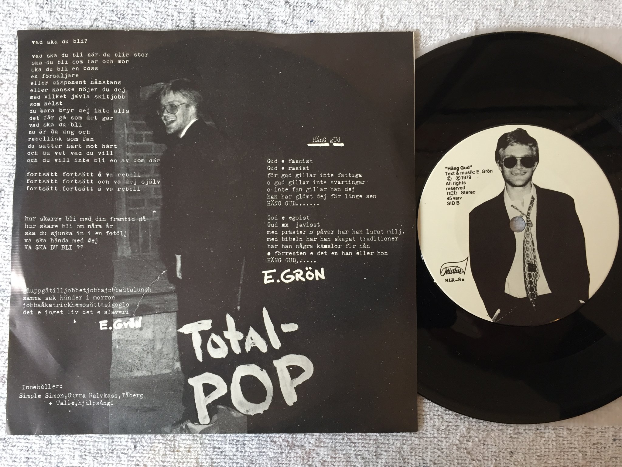 Omslagsbild för skivan EBBA GRÖN  vad ska du bli? 7”single -79 Swe MISTLUR MLR-8