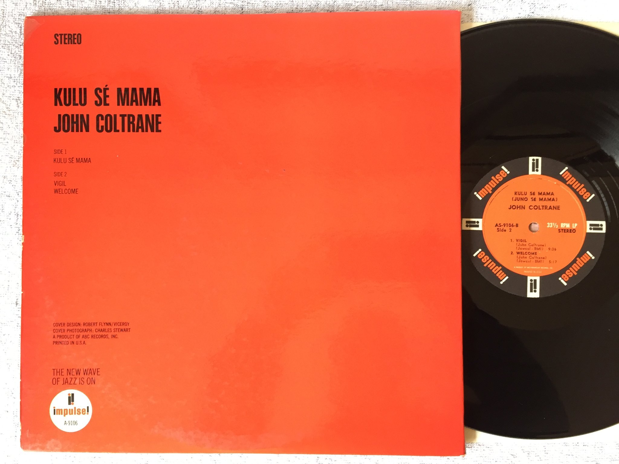 Omslagsbild för skivan JOHN COLTRANE kulu se mama  LP US IMPULSE AS-9106 