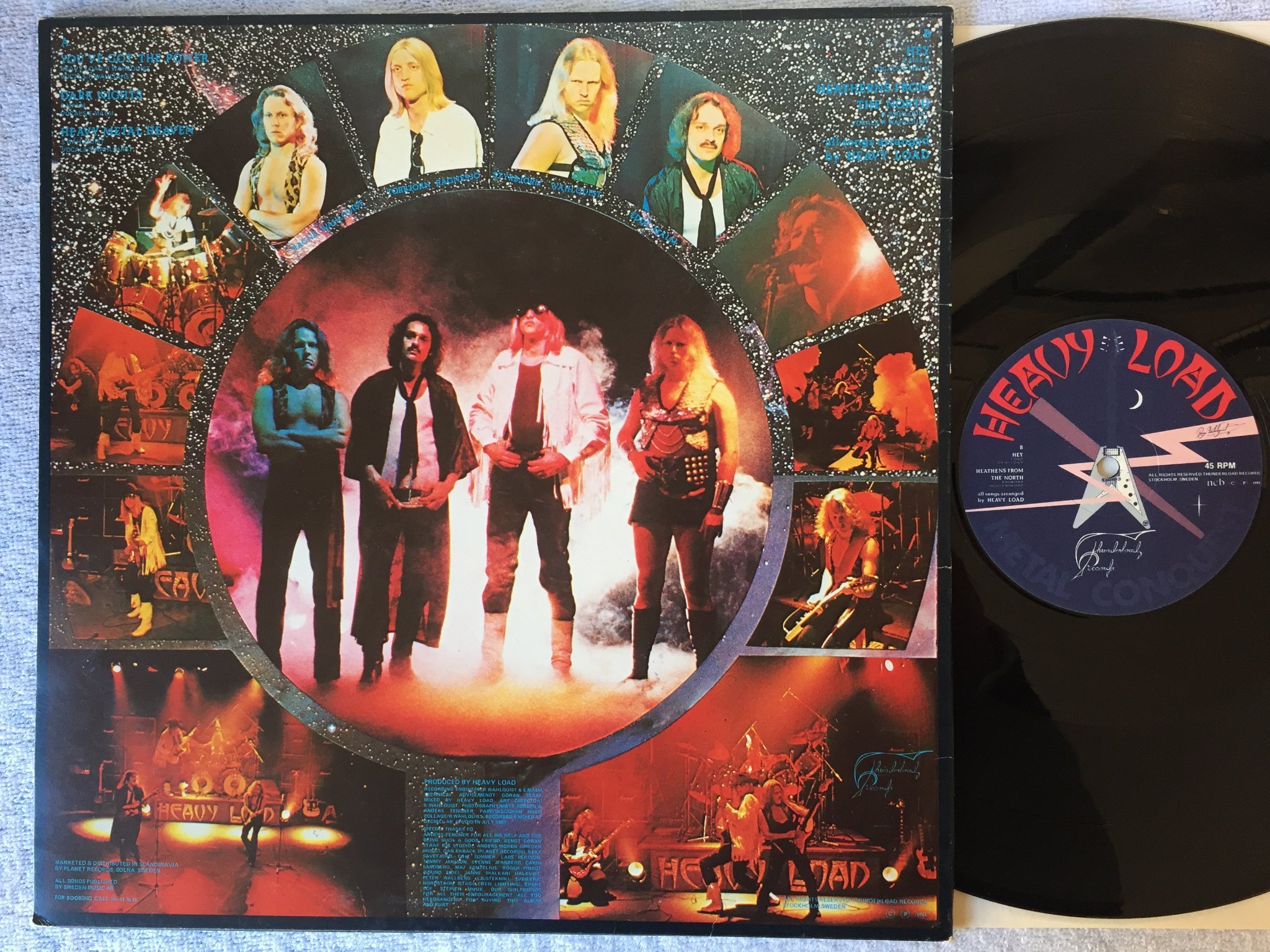 Omslagsbild för skivan HEAVY LOAD metal conquest 12"ep -81 Swe THUNDERLOAD TMP 811 w/ POSTER