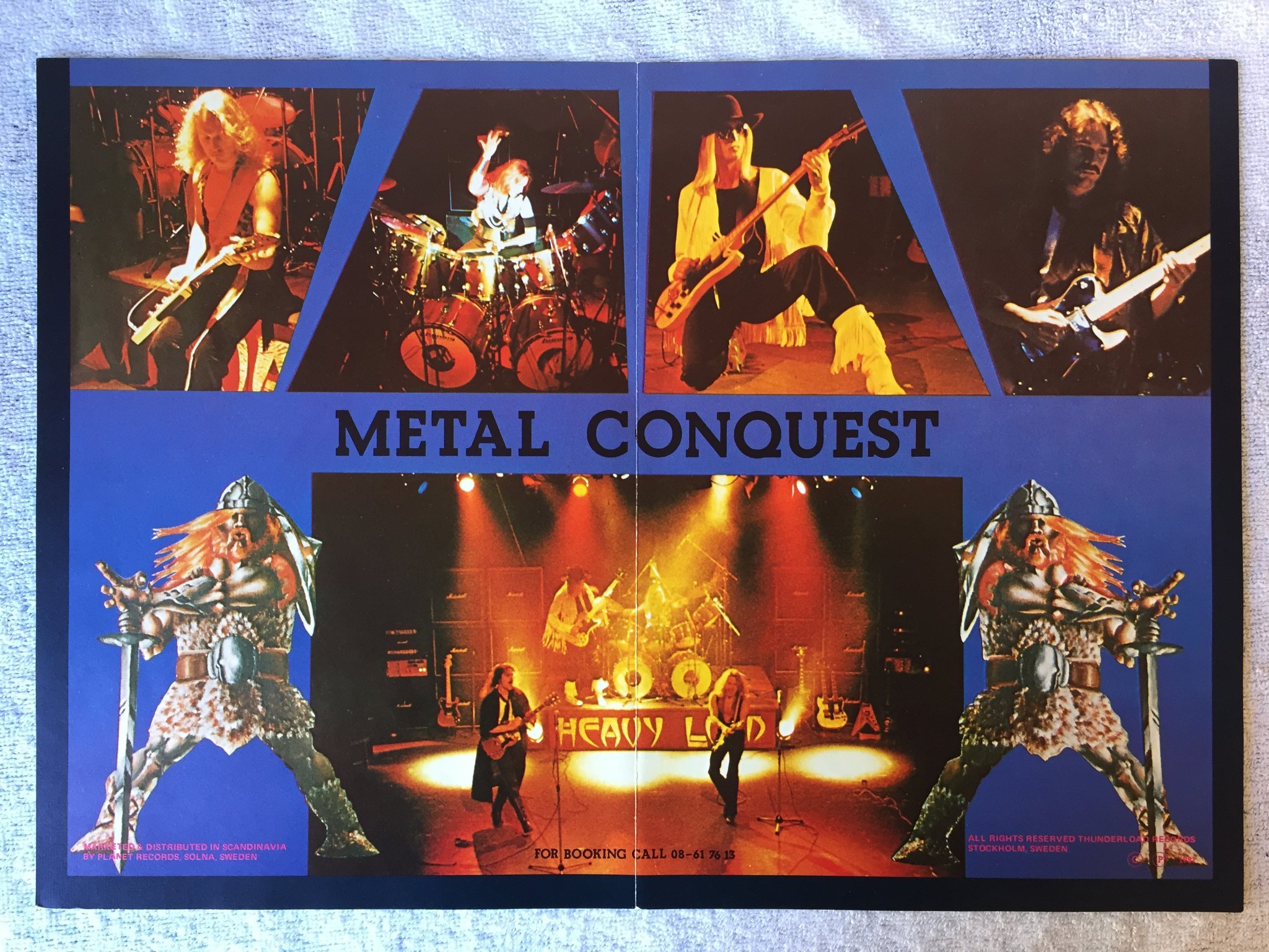 Omslagsbild för skivan HEAVY LOAD metal conquest 12"ep -81 Swe THUNDERLOAD TMP 811 w/ POSTER