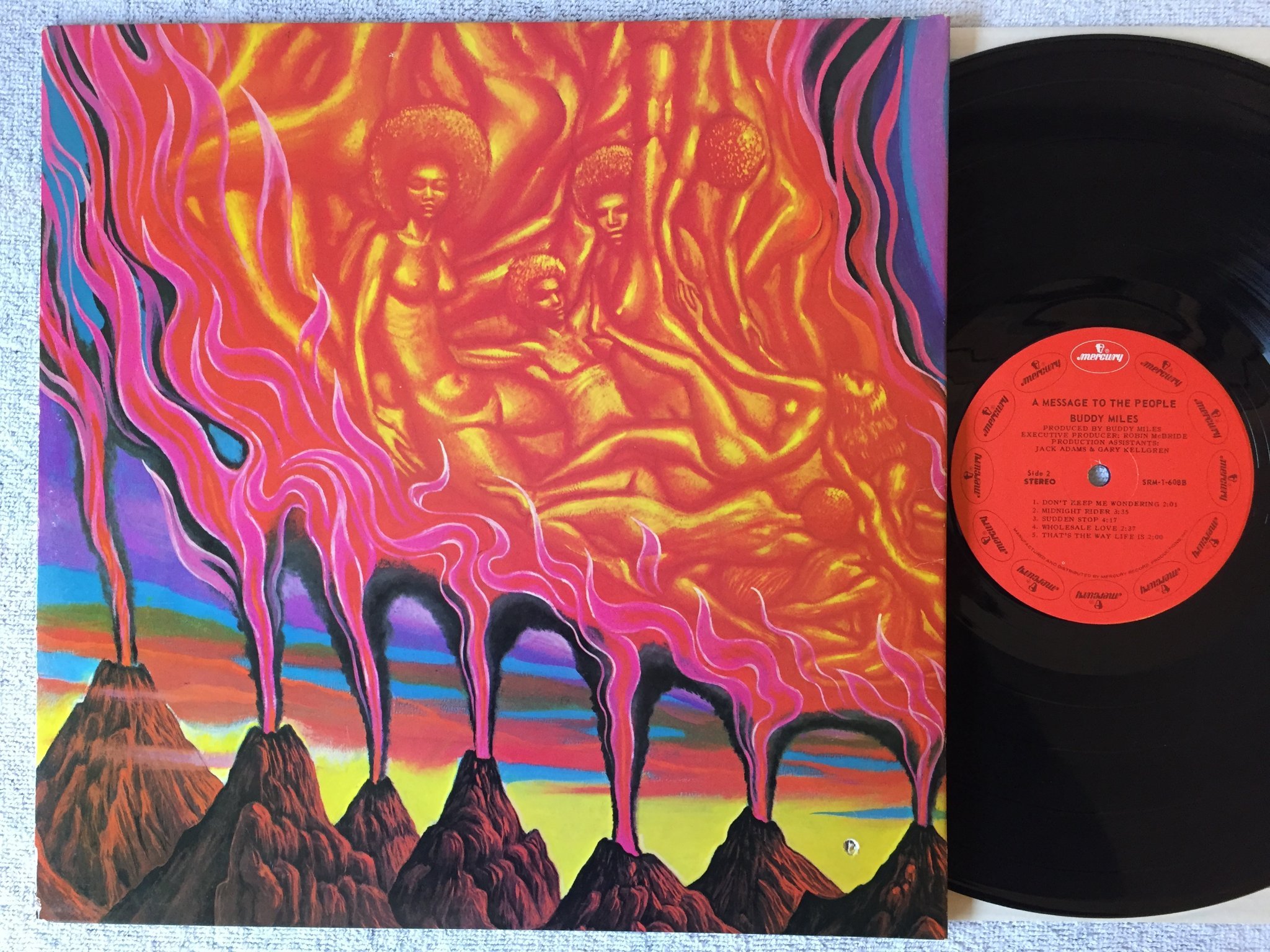 Omslagsbild för skivan BUDDY MILES a message to the people LP US MERCURY SRM-1-608