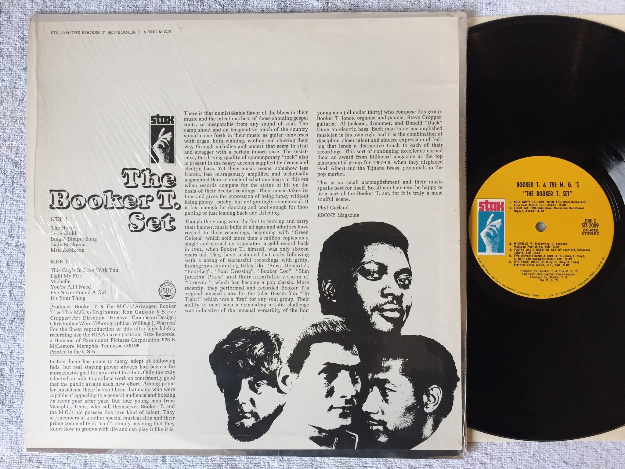 Omslagsbild för skivan BOOKER T & THE MG’S The Booker T set LP US STAX STS 2009