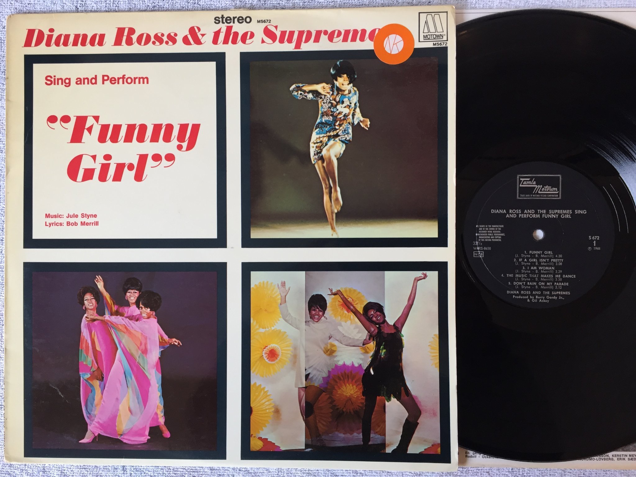 Omslagsbild för skivan 3 st SUPREMES album i bra skick