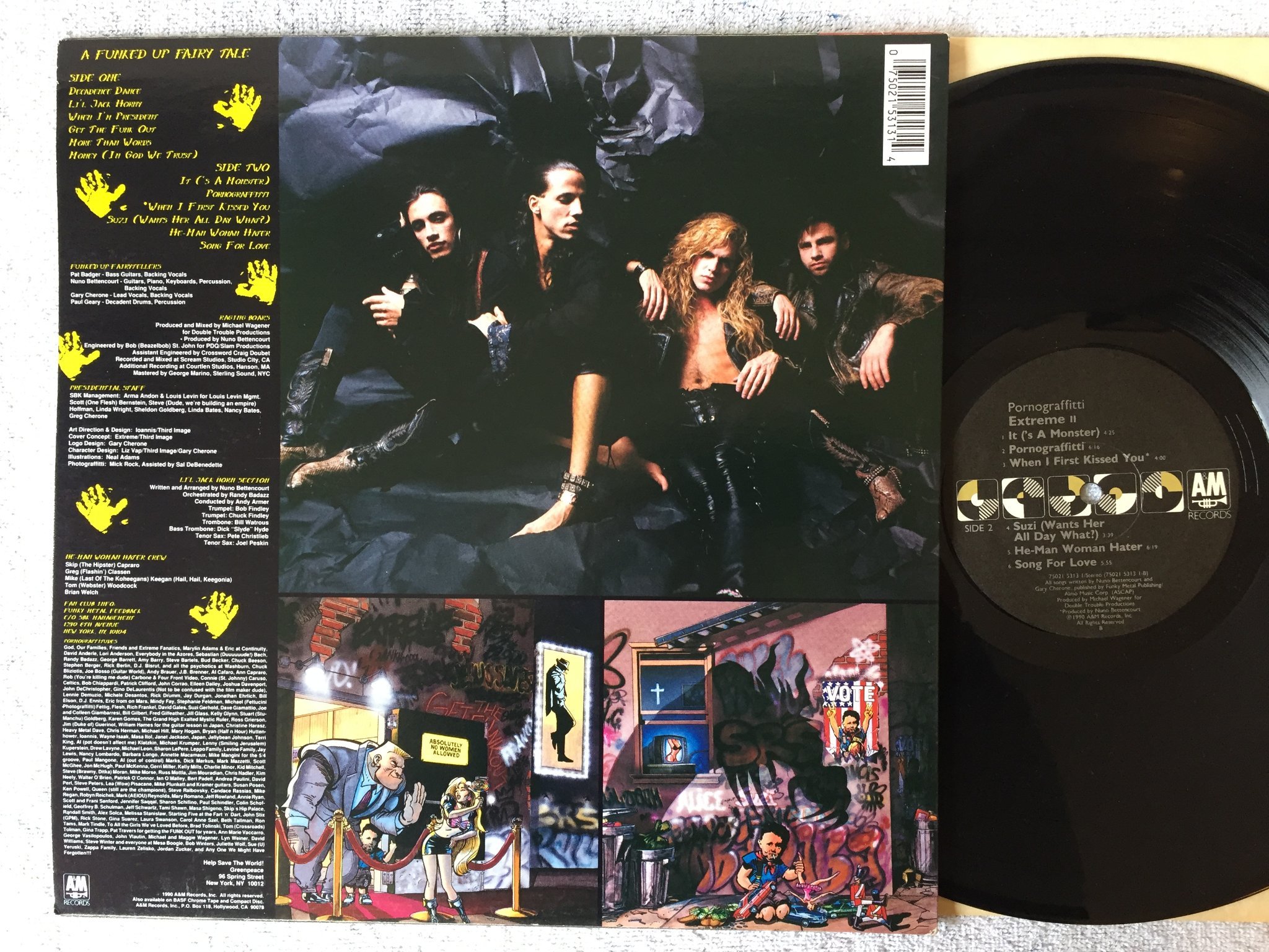 Omslagsbild för skivan EXTREME II pornograffitti LP -90 US A&M 075021531314