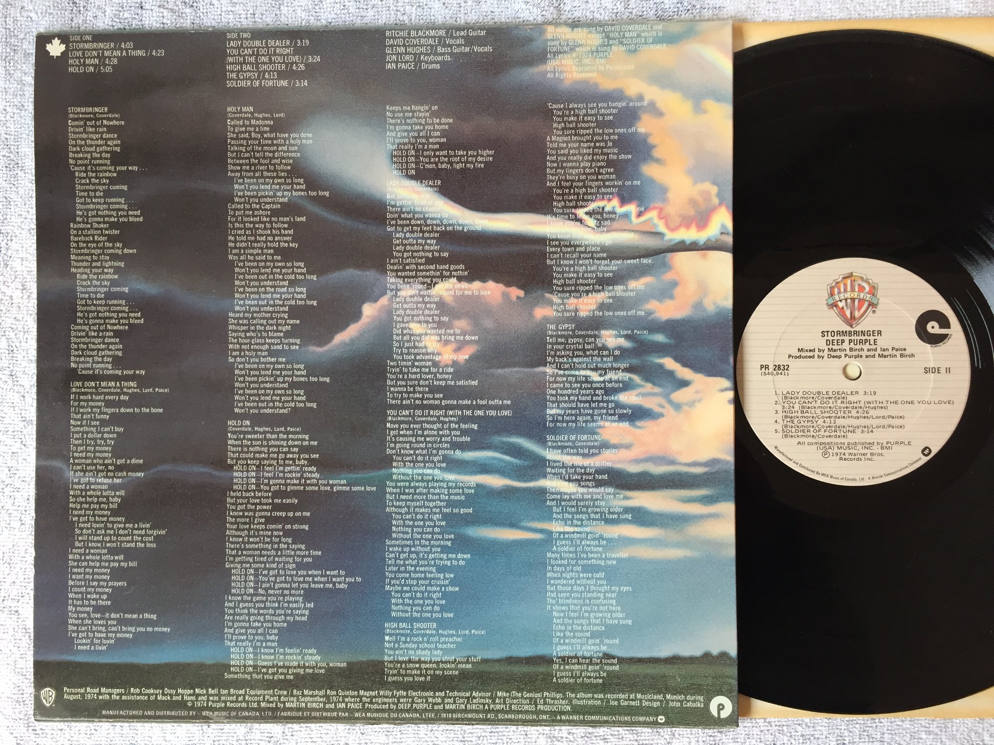 Omslagsbild för skivan DEEP PURPLE strombringer LP  Can WARNER BROS PR 2832