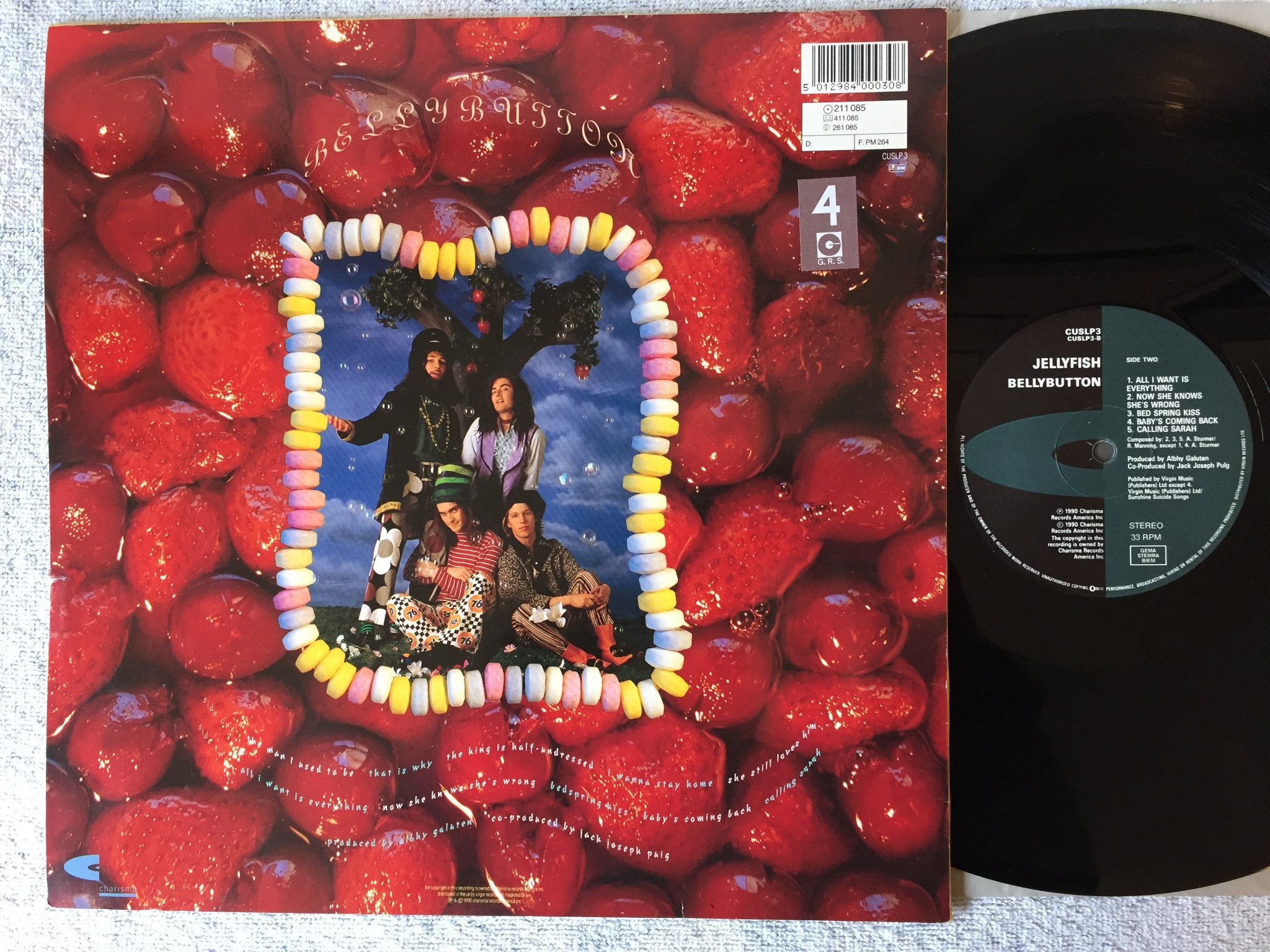 Omslagsbild för skivan JELLYFISH Bellybutton LP -90 Ger CHARISMA CUSLP3