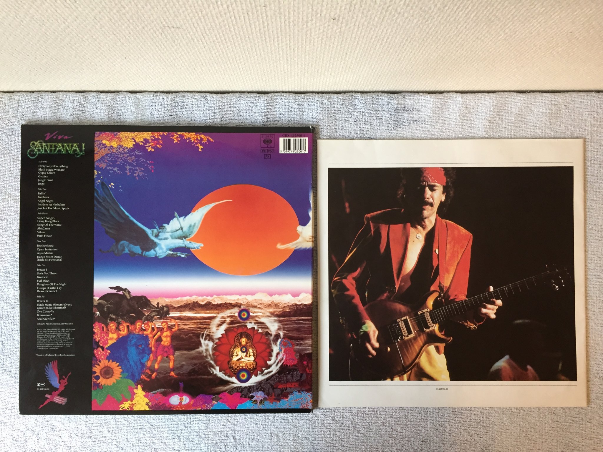 Omslagsbild för skivan SANTANA viva Santana! 3xLP -88 Hol CBS 462500 1 