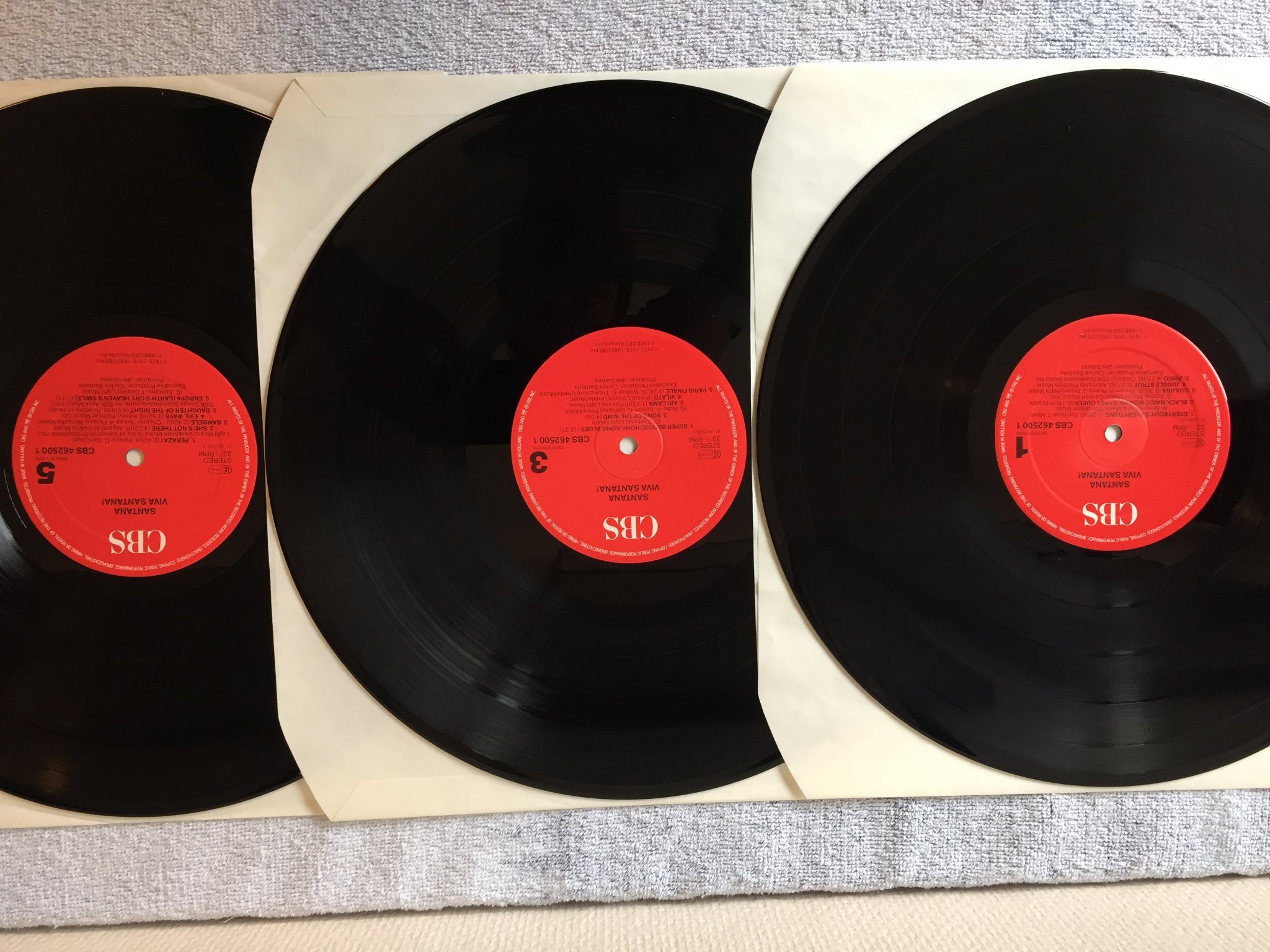 Omslagsbild för skivan SANTANA viva Santana! 3xLP -88 Hol CBS 462500 1 