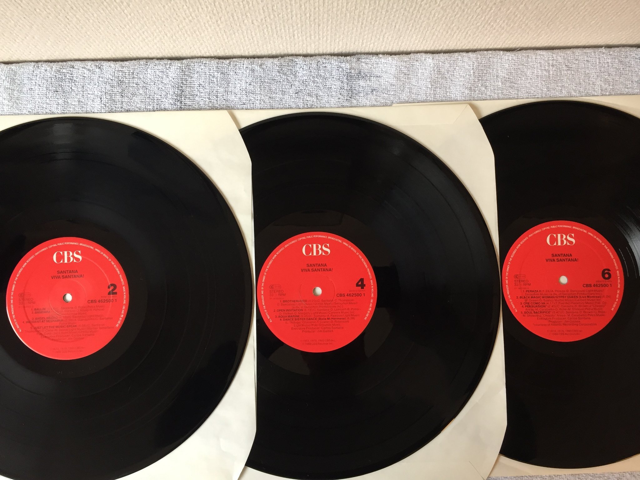 Omslagsbild för skivan SANTANA viva Santana! 3xLP -88 Hol CBS 462500 1 