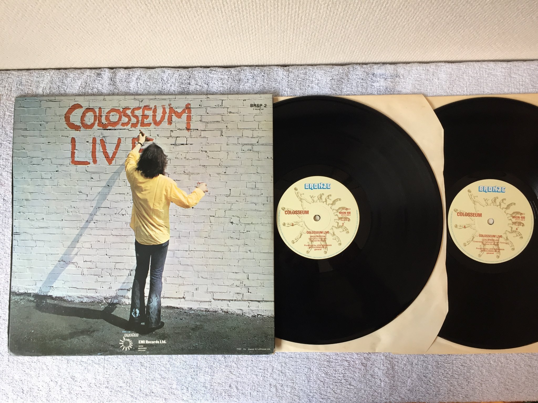 Omslagsbild för skivan COLOSSEUM live 2xLP -71 UK BRONZE BRON 498 