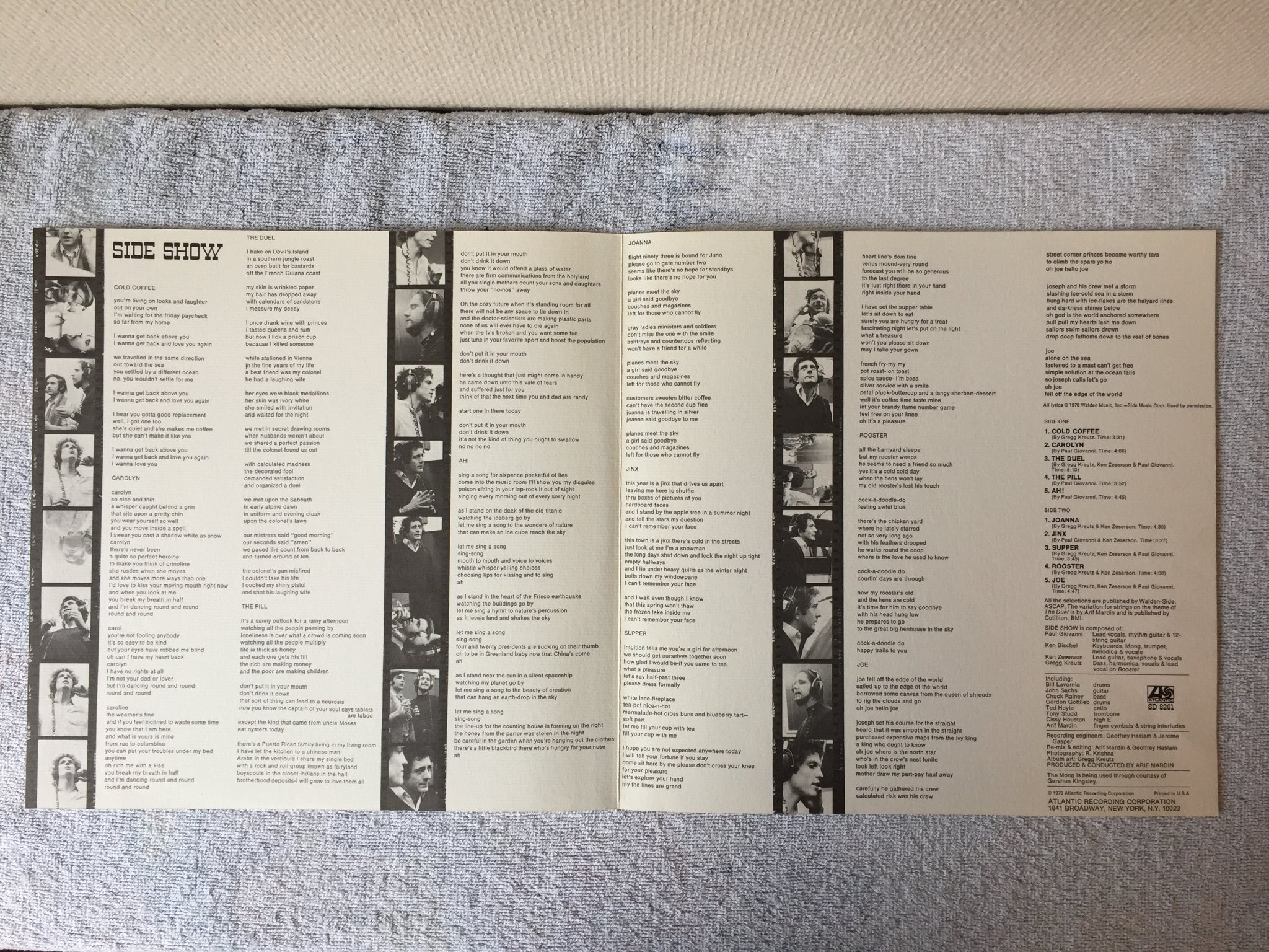 Omslagsbild för skivan SIDE SHOW s/t LP -70 US ATLANTIC SD 8261