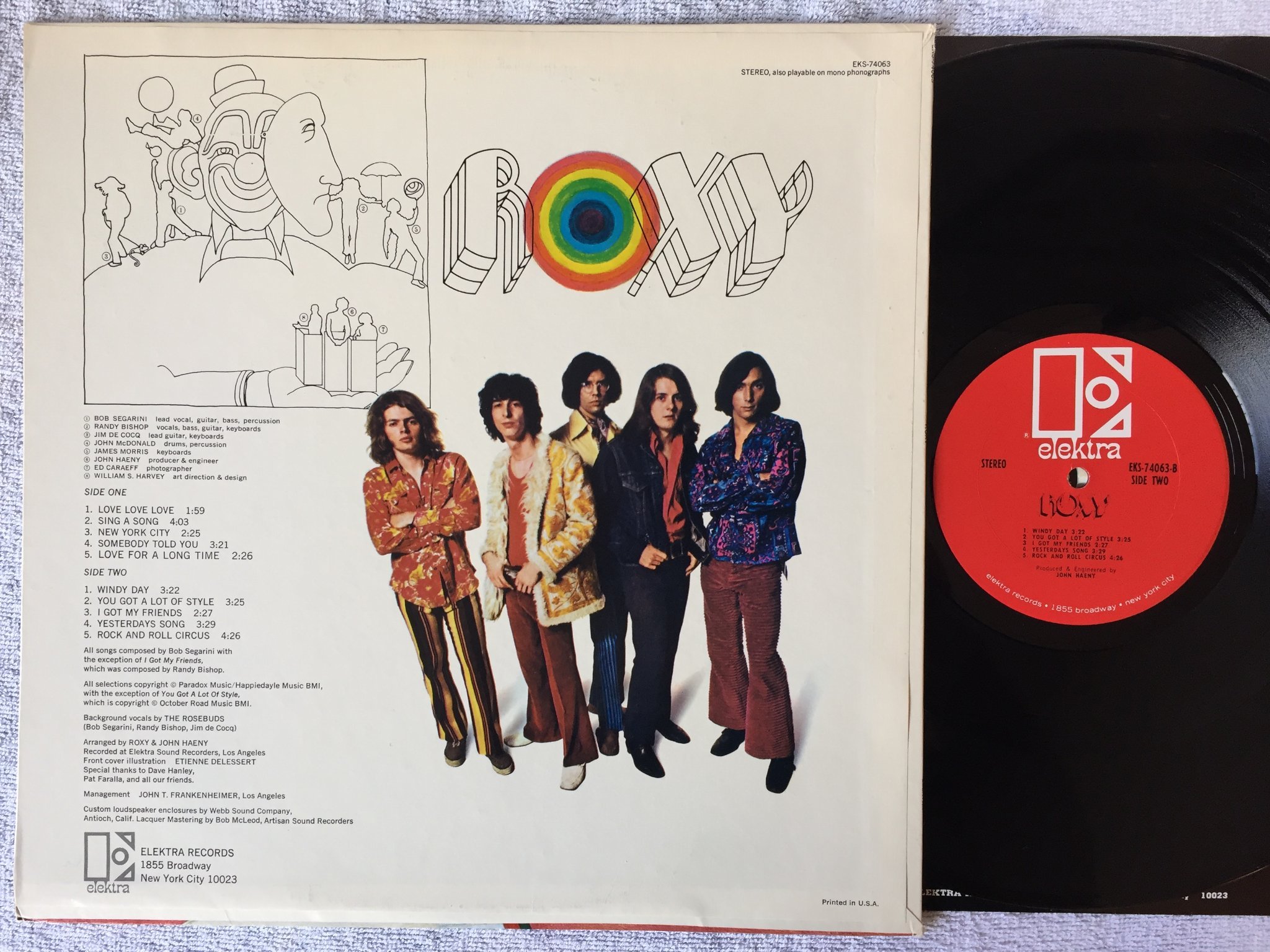 Omslagsbild för skivan ROXY s/t LP -69 US ELEKTRA EKS-74063