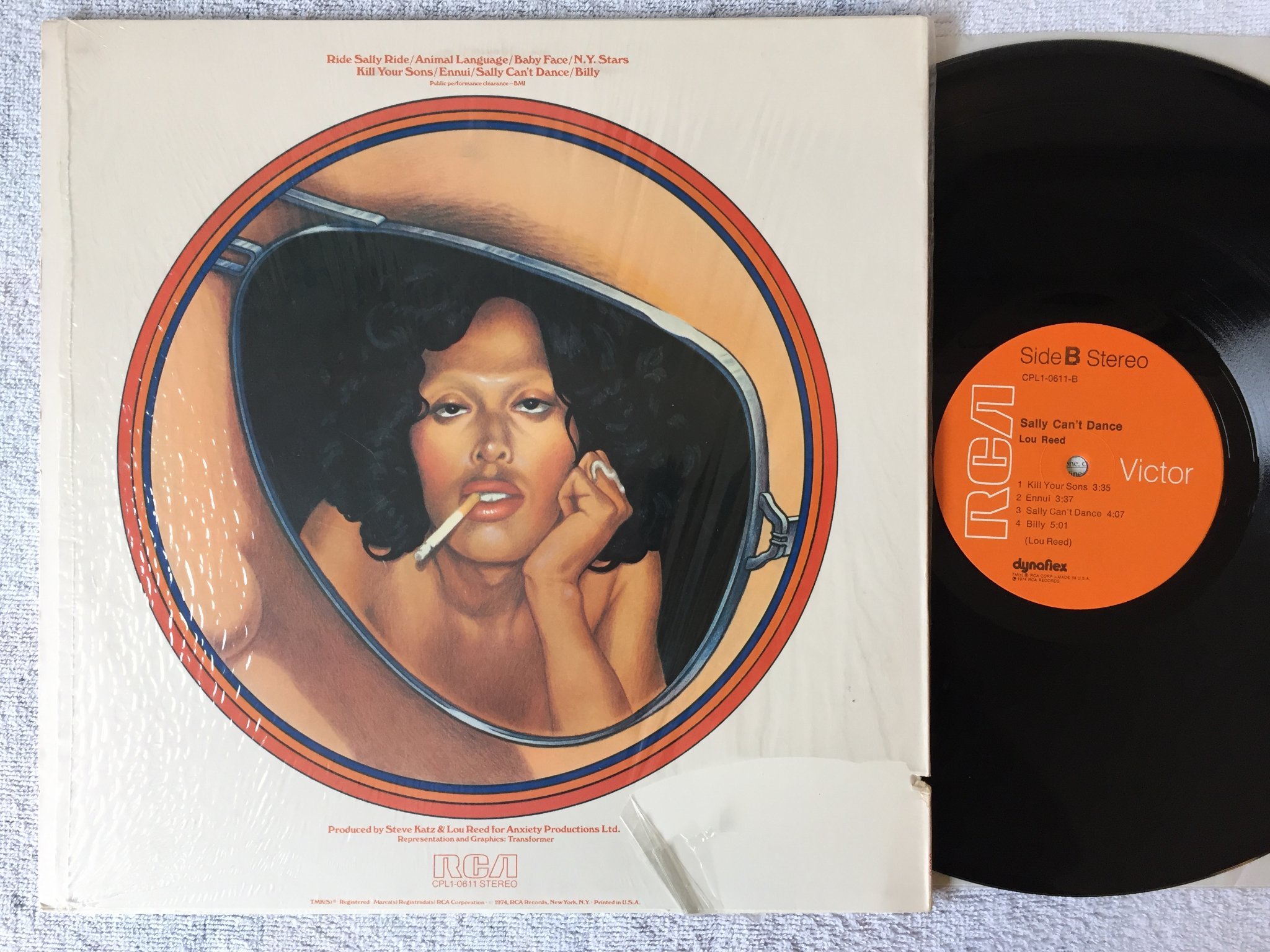 Omslagsbild för skivan LOU REED Sally can't dance LP -74 US RCA CPL1-0611