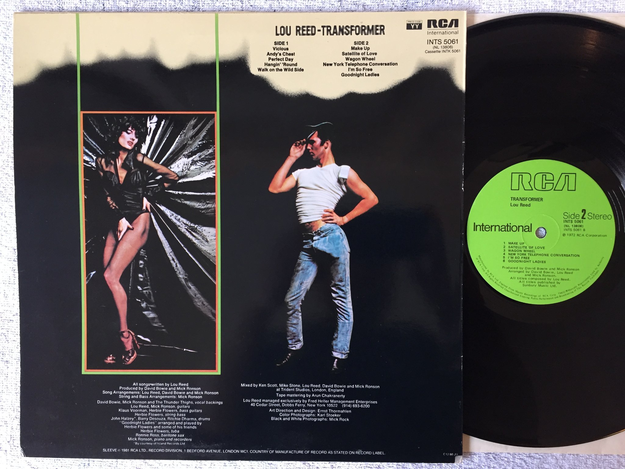Omslagsbild för skivan LOU REED transformer LP UK RCA INTERNATIONAL INTS 5061