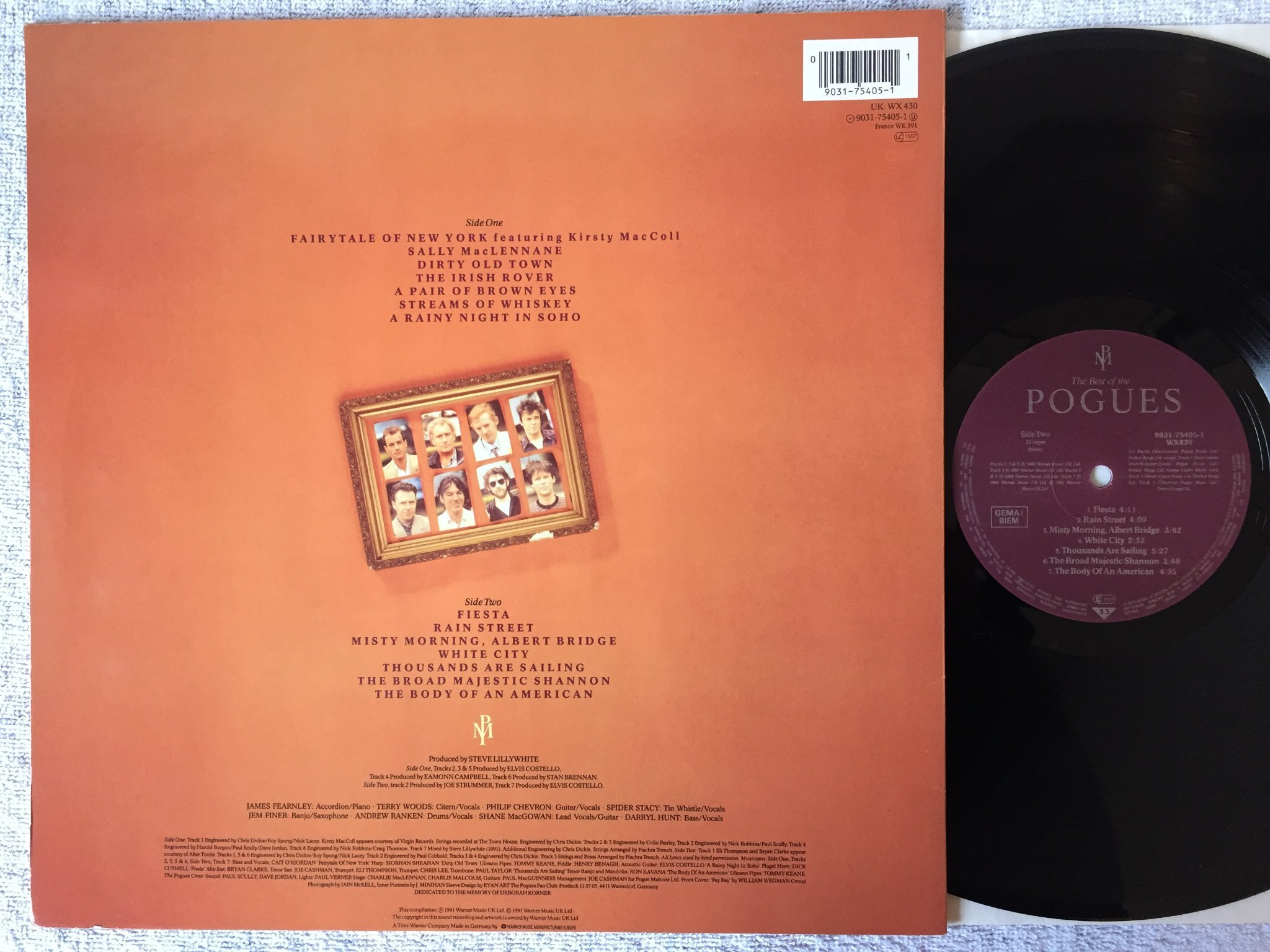 Omslagsbild för skivan THE POGUES best of the LP -91 POGUE MAHONE WX 430