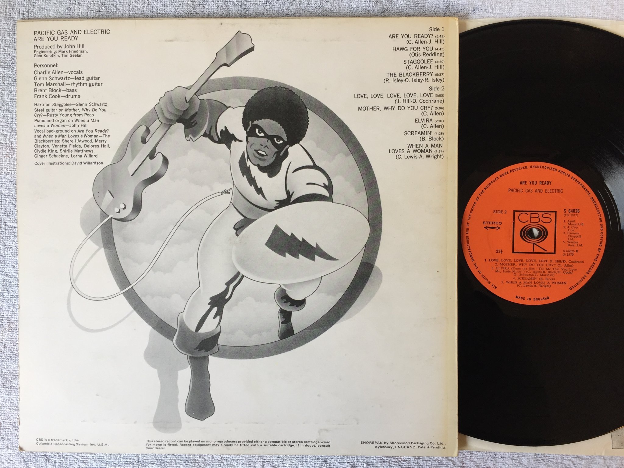 Omslagsbild för skivan PACIFIC GAS AND ELECTRIC are you ready LP -70 UK boxed CBS S 64026