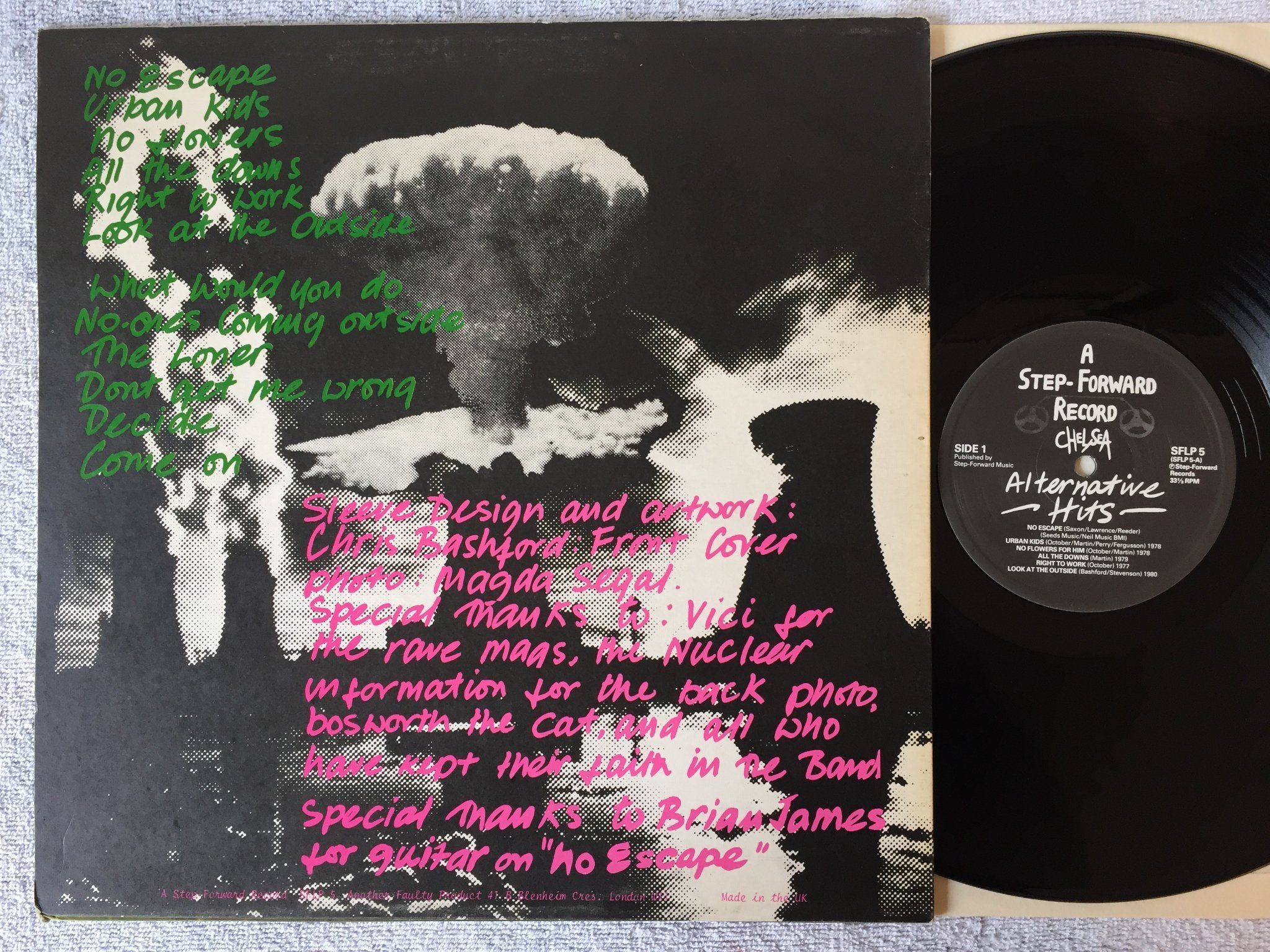 Omslagsbild för skivan CHELSEA Alternative Hits LP -81 UK STEP-FORWARD SFLP-5