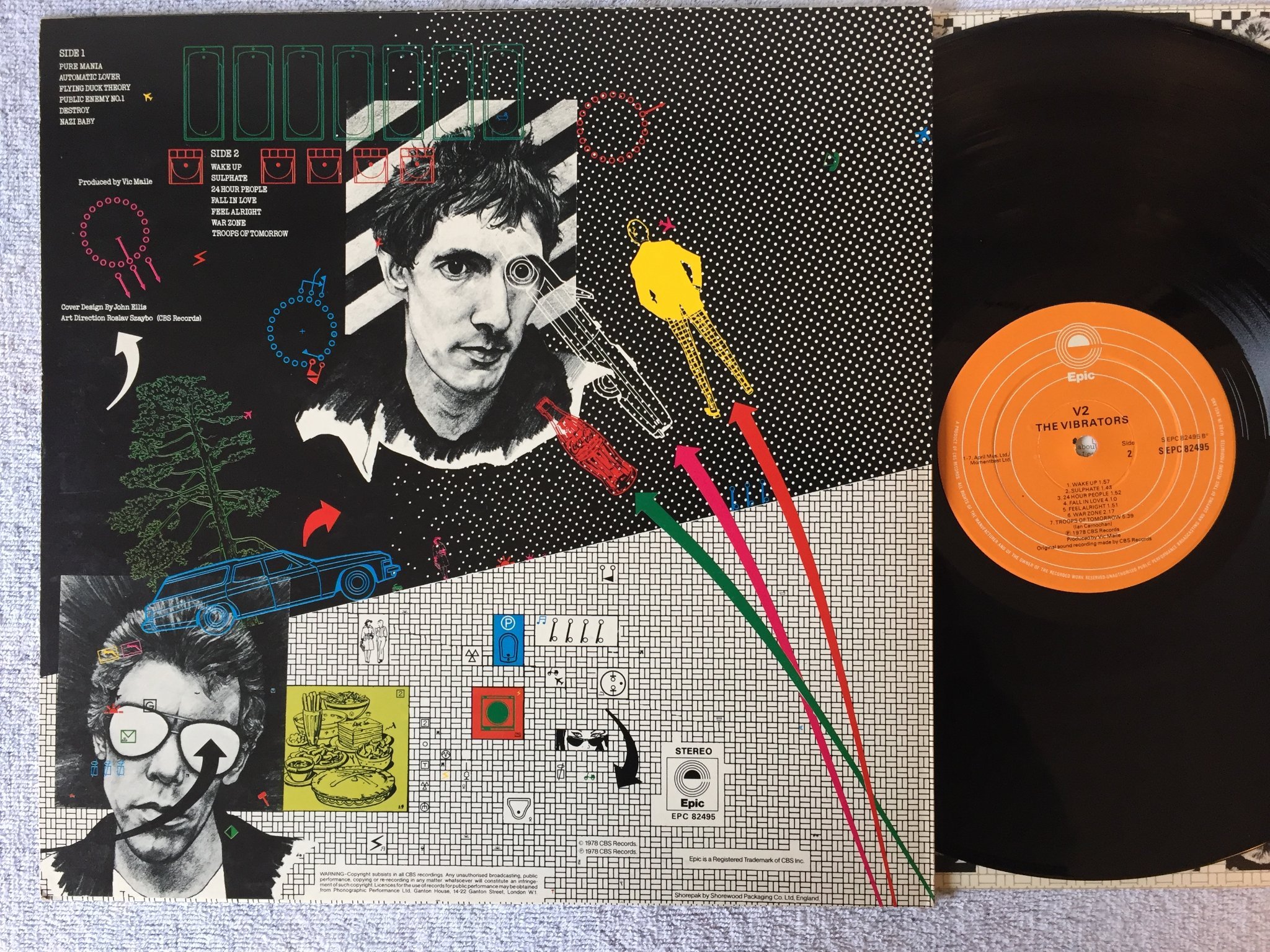 Omslagsbild för skivan THE VIBRATORS v2 LP -78 UK EPIC S EPC 82495