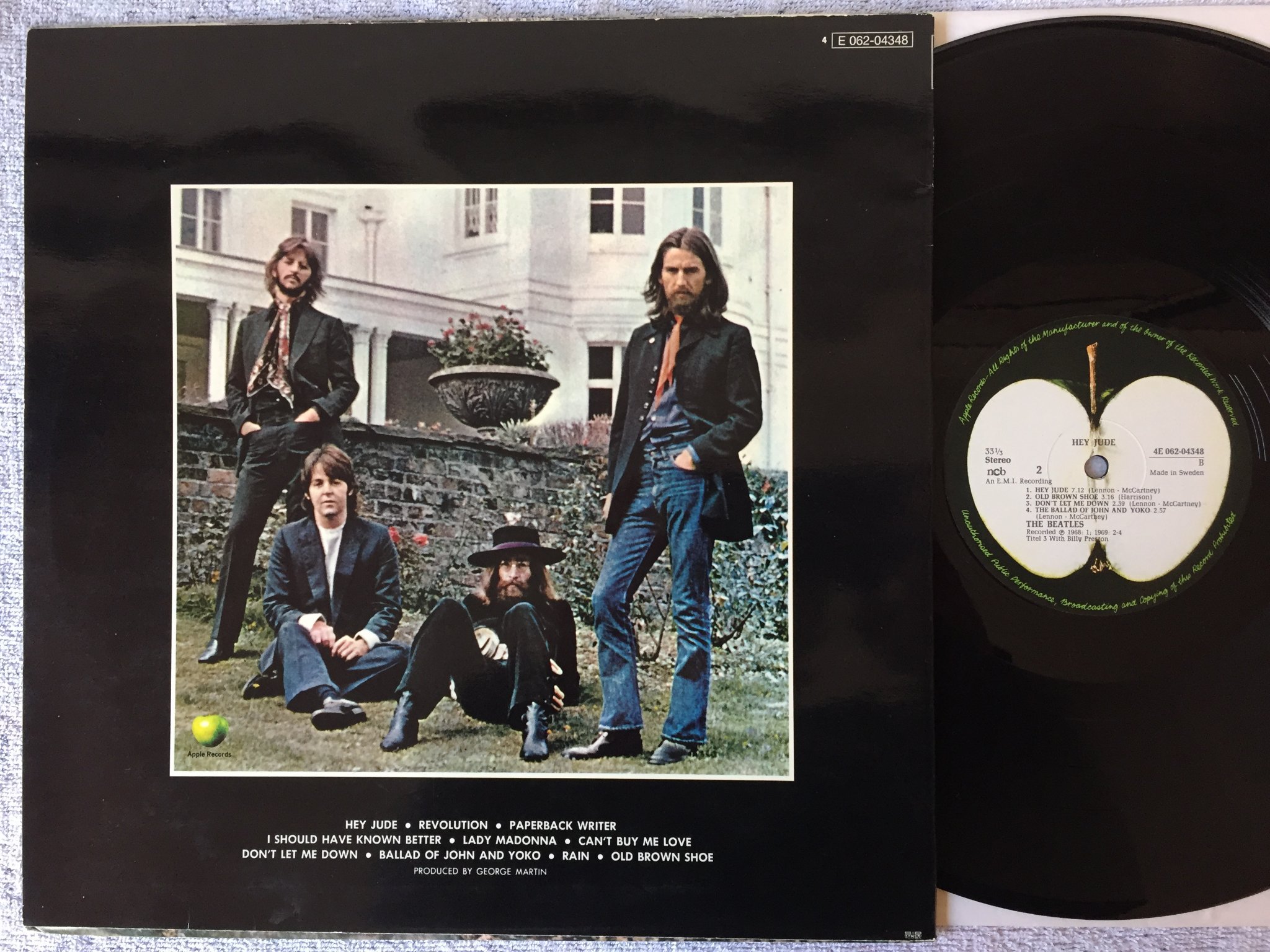 Omslagsbild för skivan THE BEATLES hey jude LP APPLE 4E 062-04348