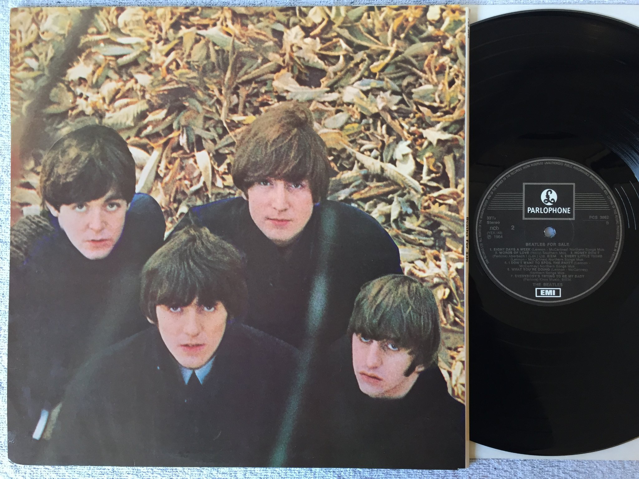 Omslagsbild för skivan THE BEATLES for sale LP Swe PARLOPHONE PCS 3062