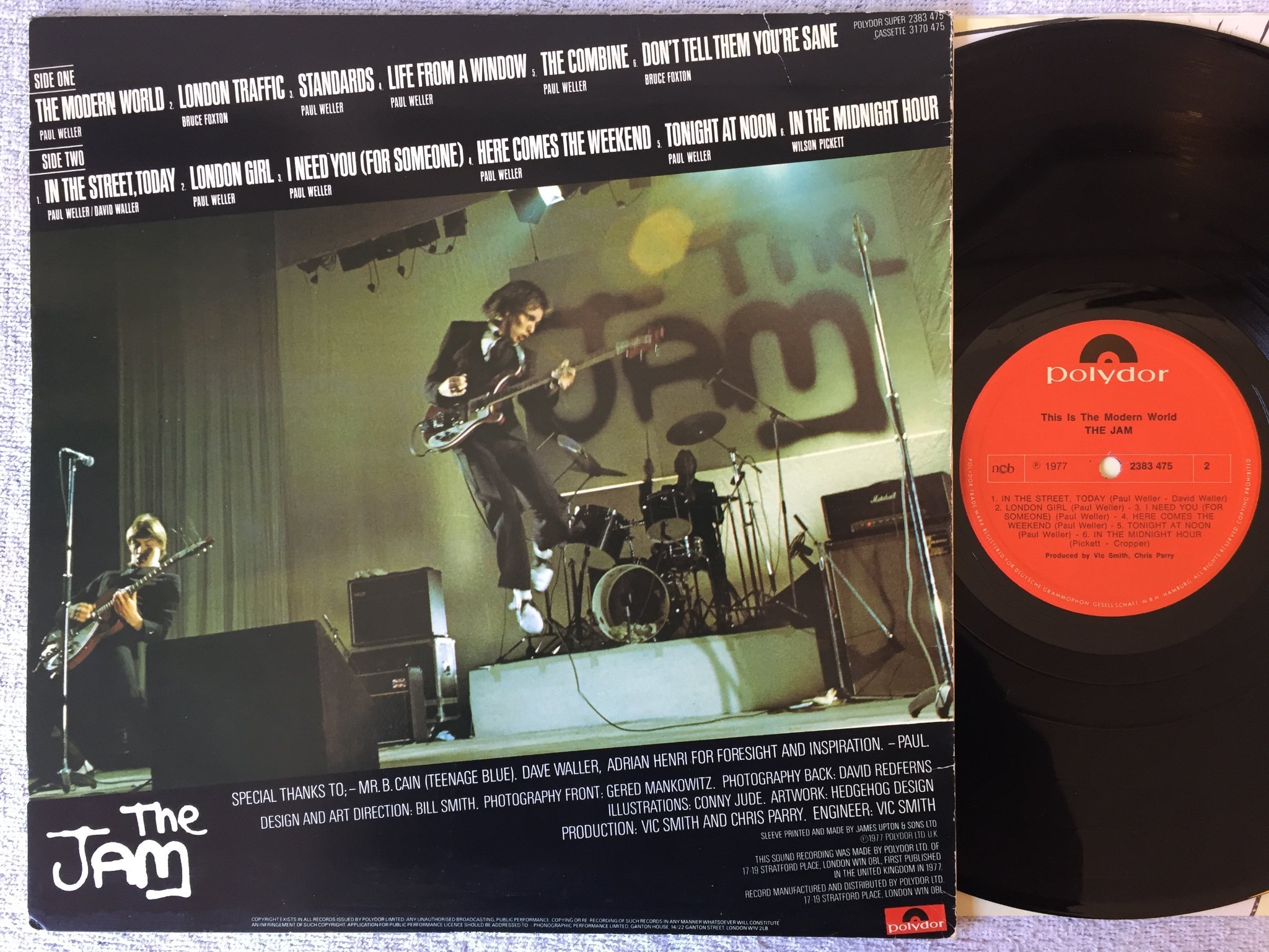 Omslagsbild för skivan THE JAM this is the modern world LP POLYDOR 2383475