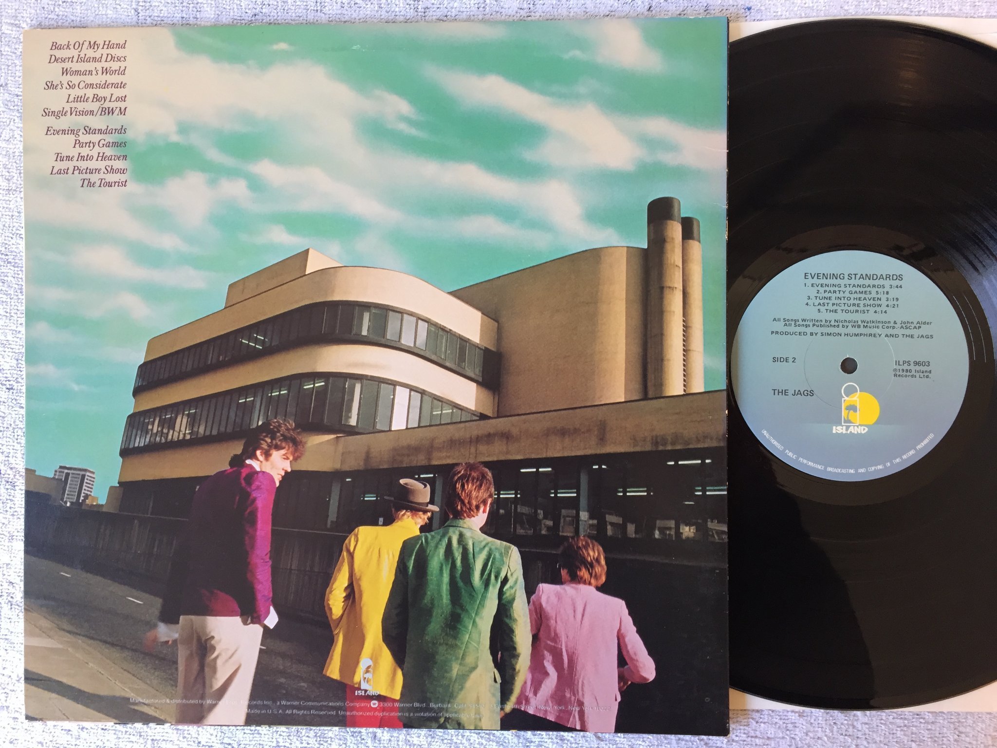 Omslagsbild för skivan THE JAGS Evening Standards LP -80 US ISLAND ILPS 9603