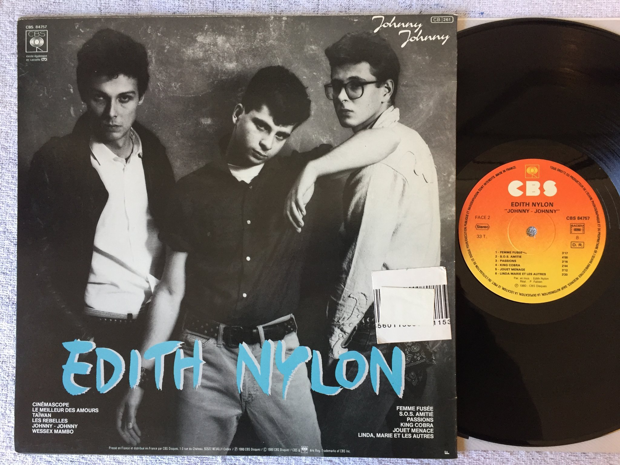 Omslagsbild för skivan EDITH NYLON Johnny Johnny LP -80 Fra CBS 84757