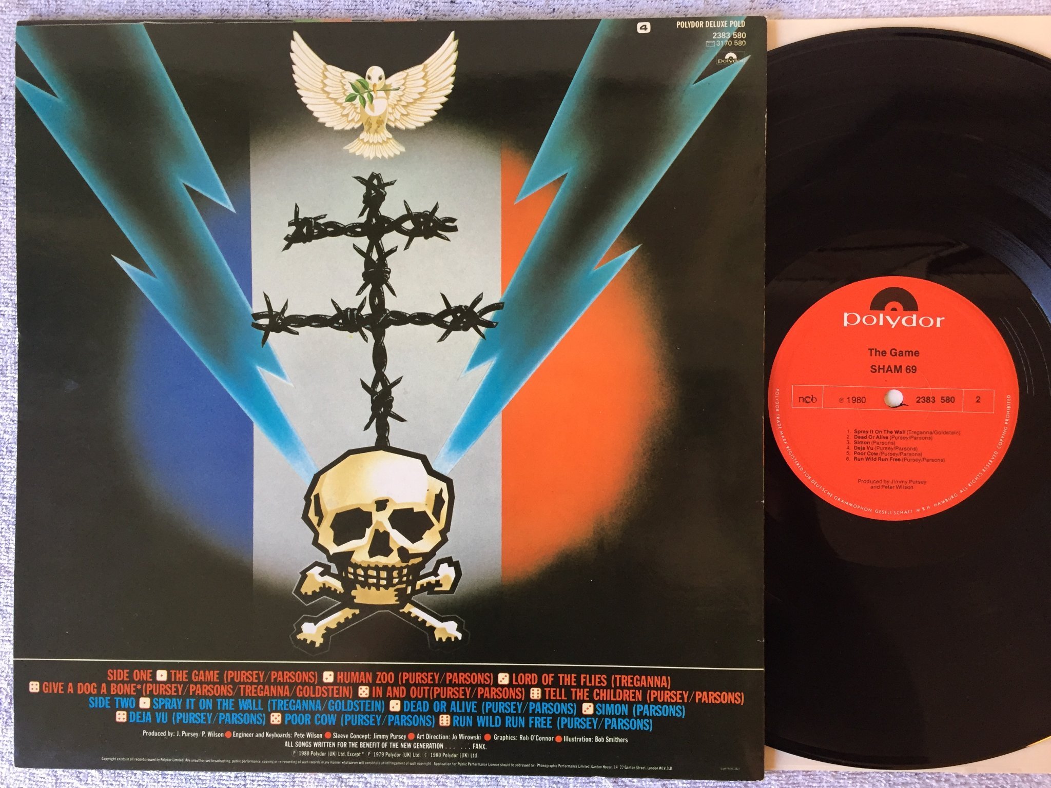 Omslagsbild för skivan SHAM 69 the game LP -80 Swe POLYDOR 2383580