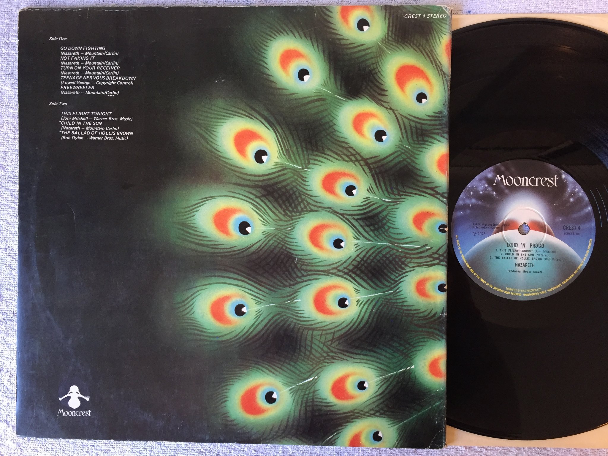 Omslagsbild för skivan NAZARETH loud n proud LP UK MOONCREST CREST 4