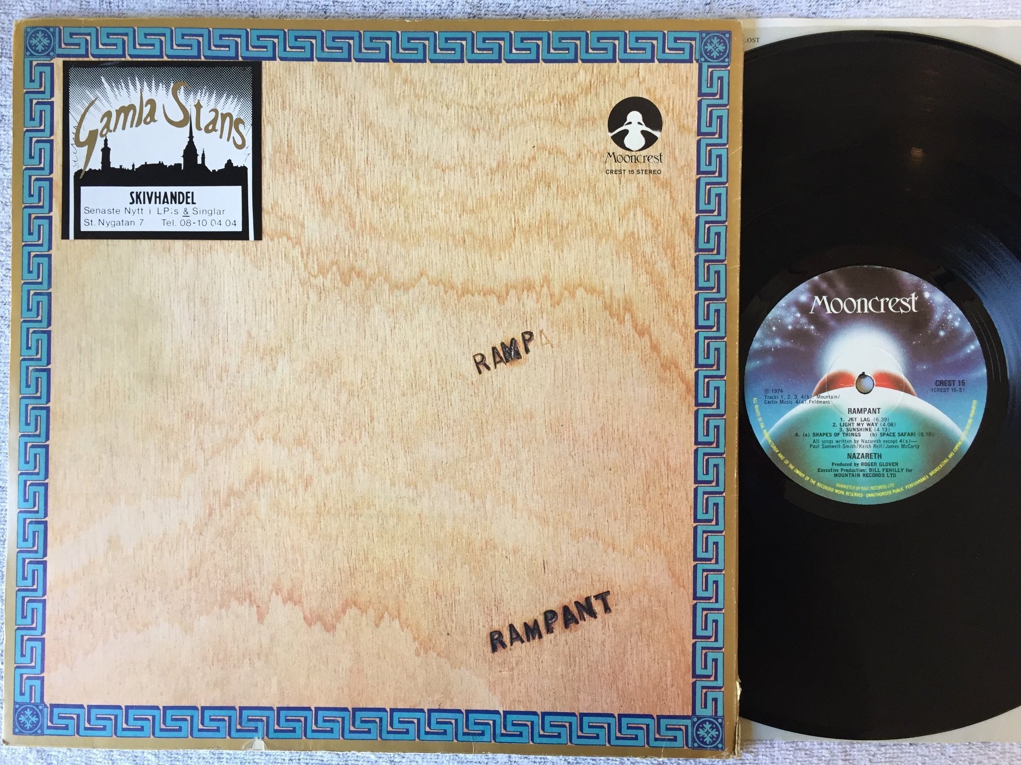 Omslagsbild för skivan NAZARETH rampant LP UK MOONCREST CREST 15