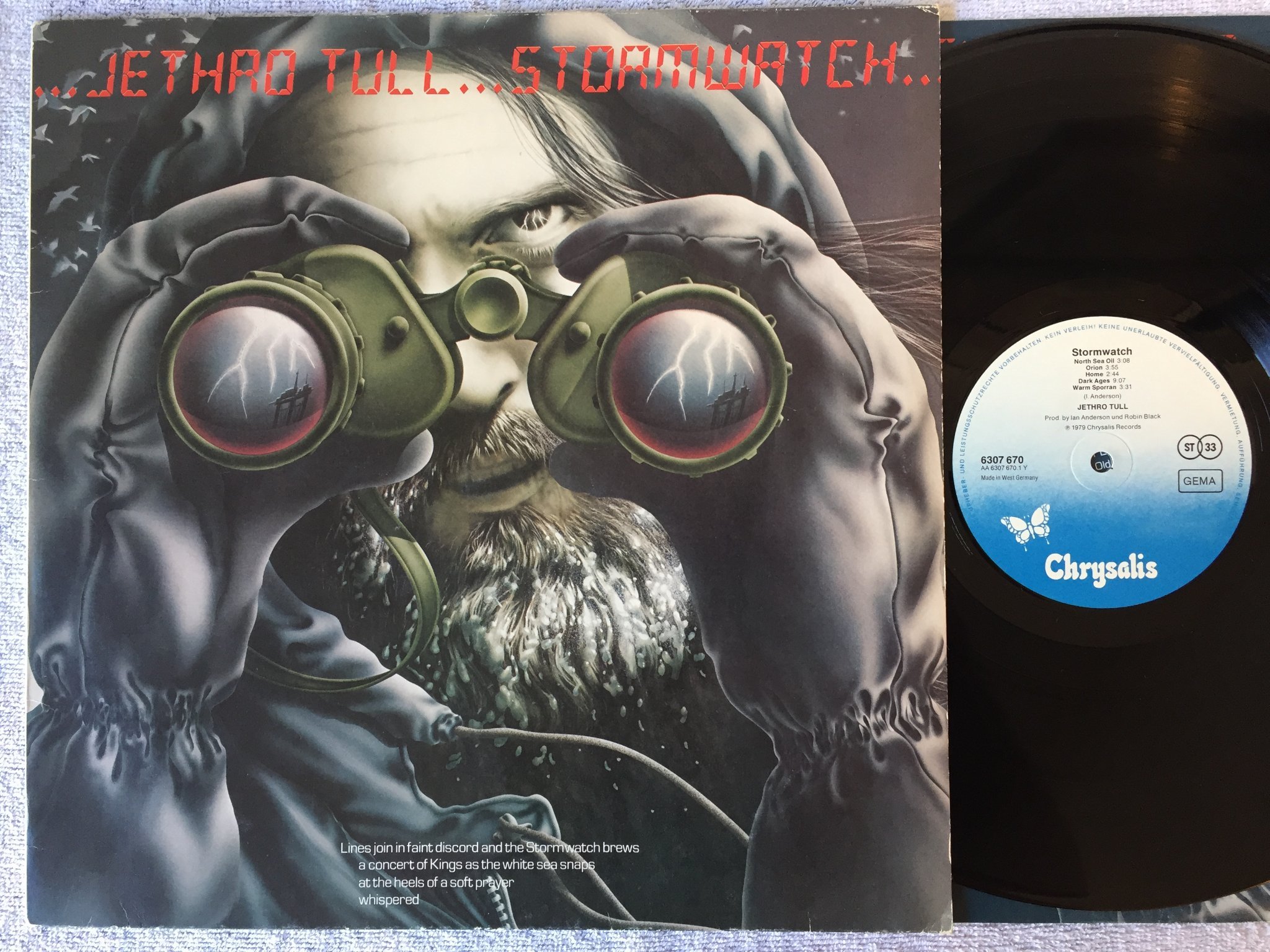 Omslagsbild för skivan JETHRO TULL stormwatch LP -79 Ger CHRYSALIS CHR 6307670
