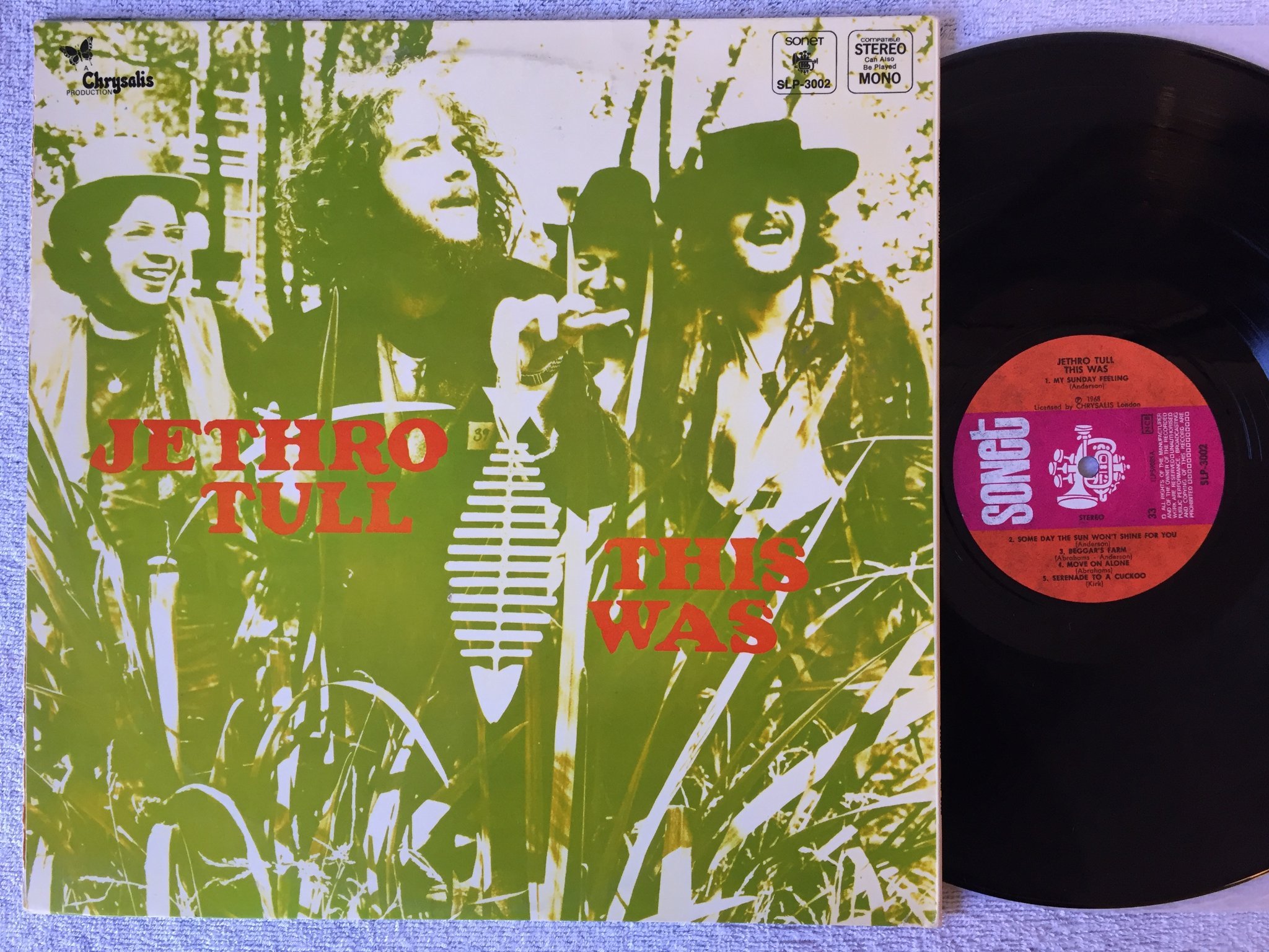Omslagsbild för skivan JETHRO TULL this was LP -68 Swe SONET SLP 3002