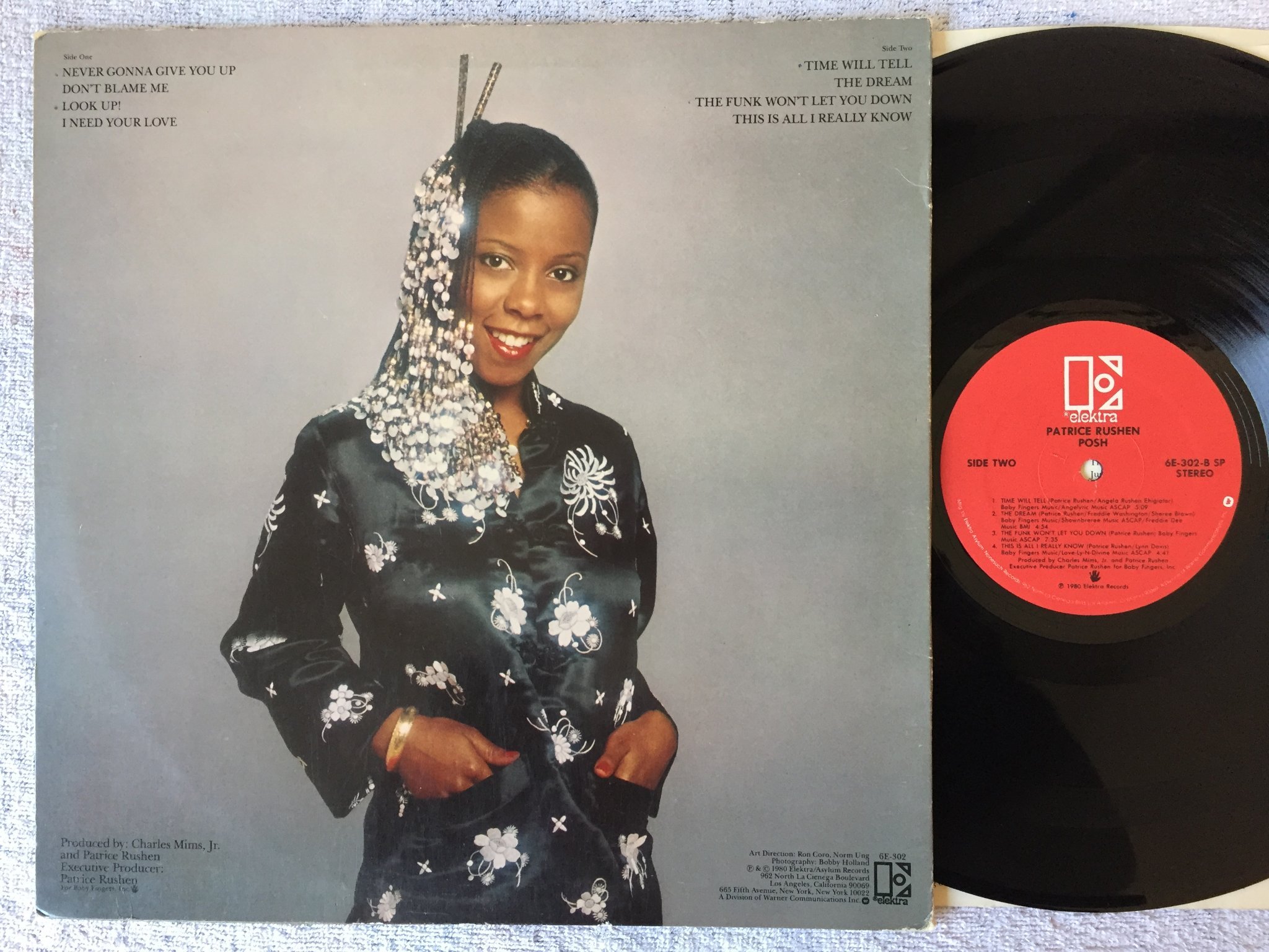 Omslagsbild för skivan PATRICE RUSHEN posh LP -80 US ELEKTRA 6E-302 (SP) soul