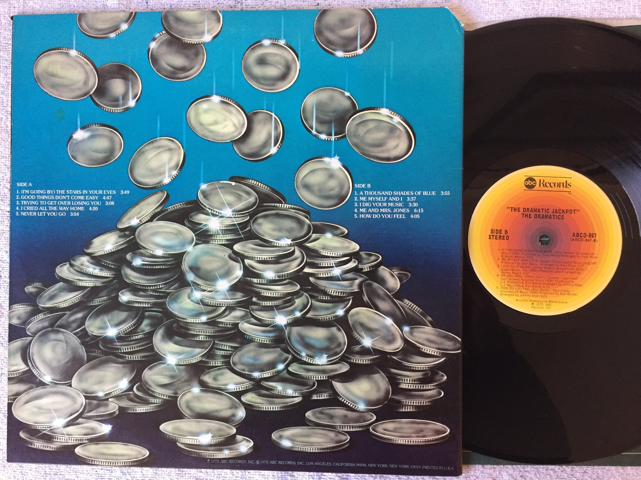 Omslagsbild för skivan THE DRAMATICS the dramatic jackpot LP -75 US ABC ABCD-867