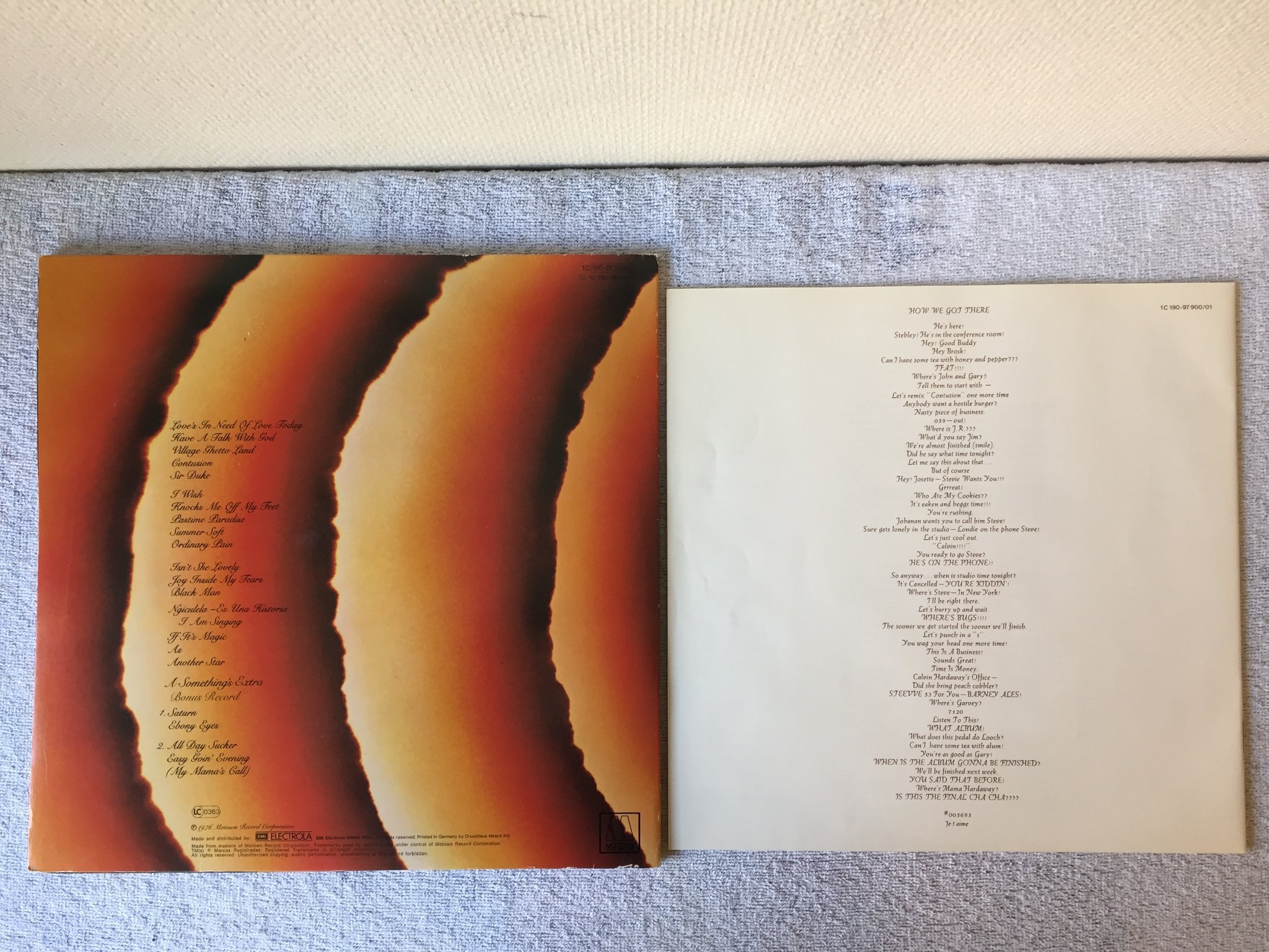 Omslagsbild för skivan STEVIE WONDER songs in the key of life 2xLP -76 Ger MOTOWN + 7"SINGLE classic!!!