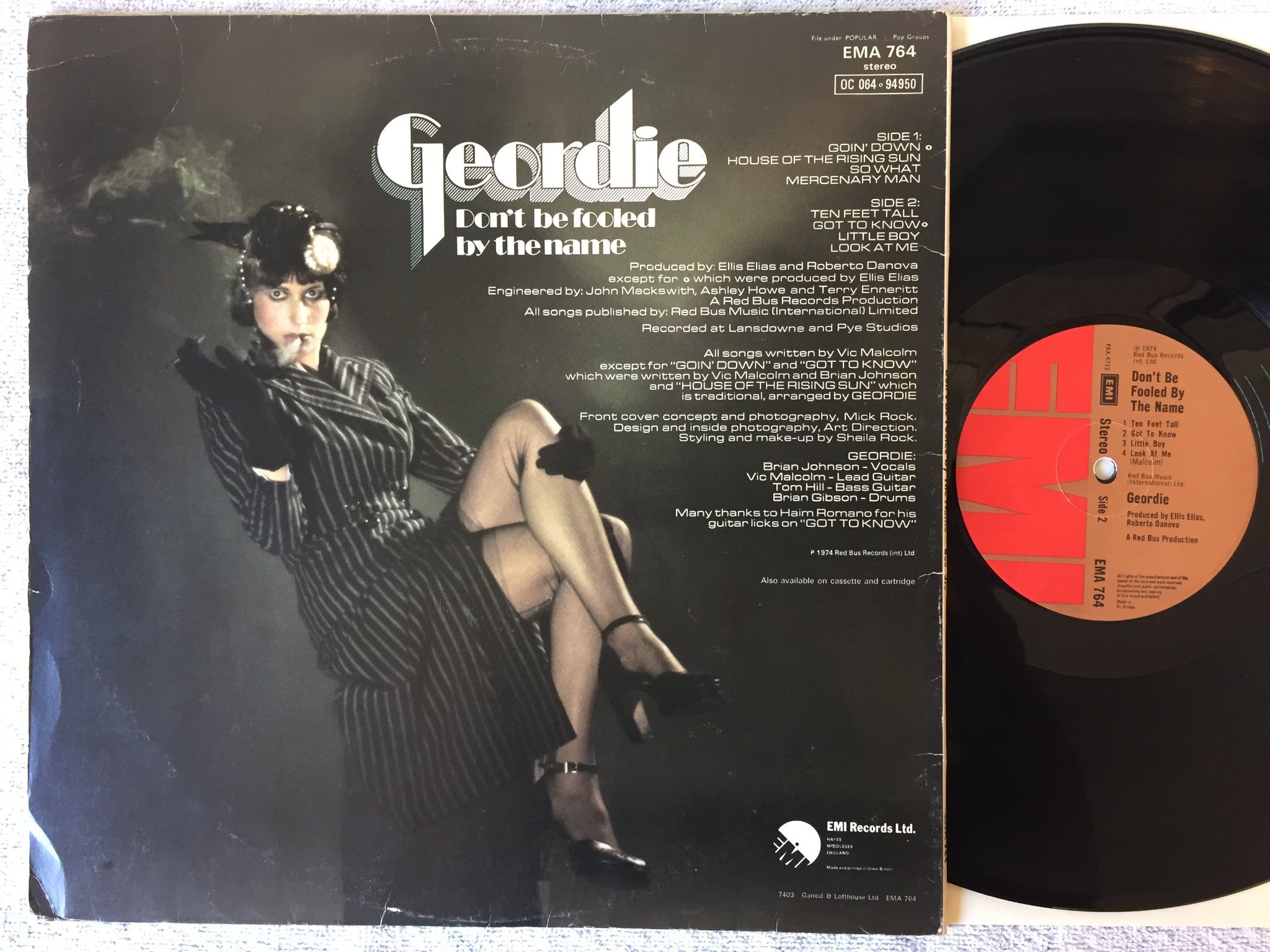 Omslagsbild för skivan GEORDIE don't be fooled by the name LP -74 UK EMI EMA 764